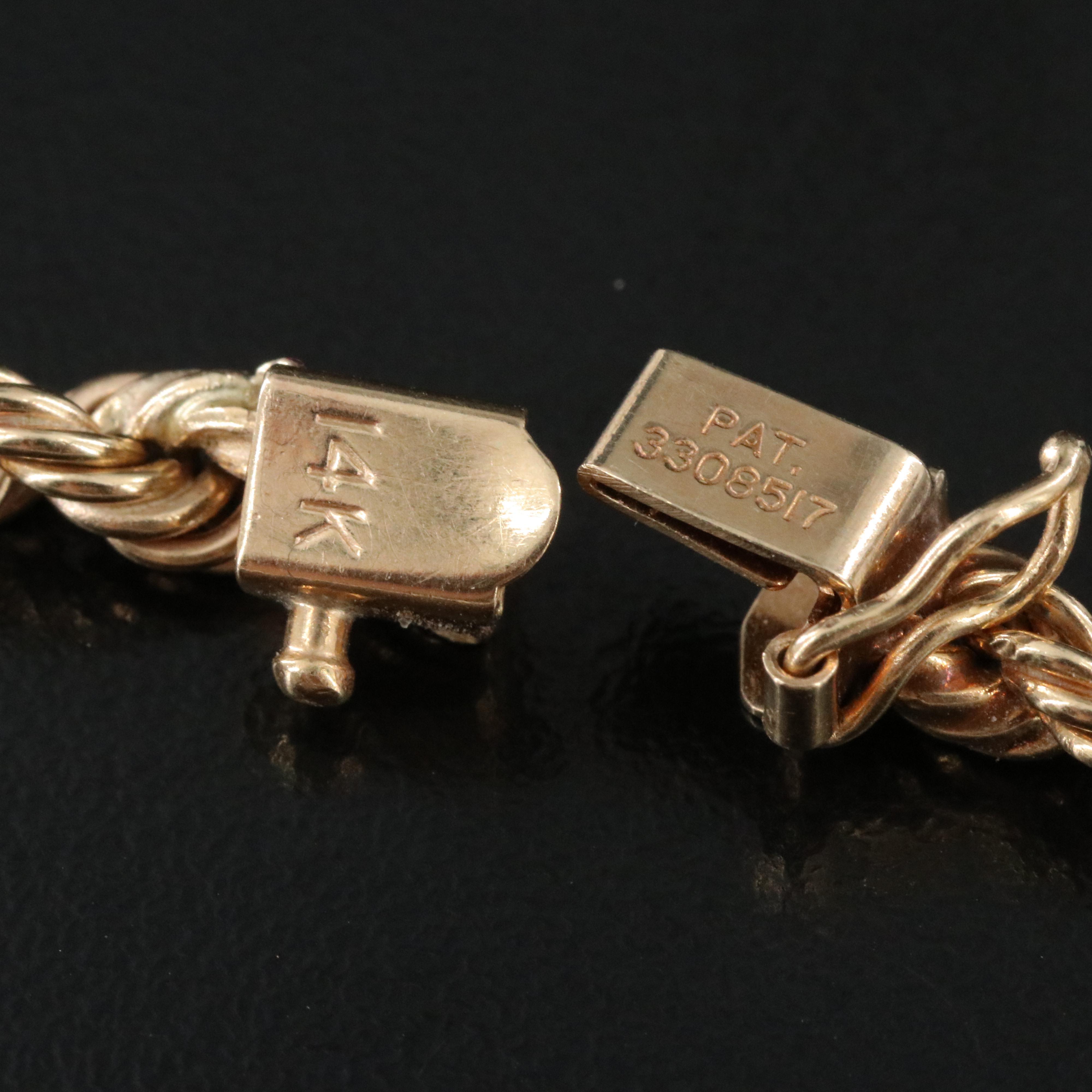 14K Braided Rope Necklace