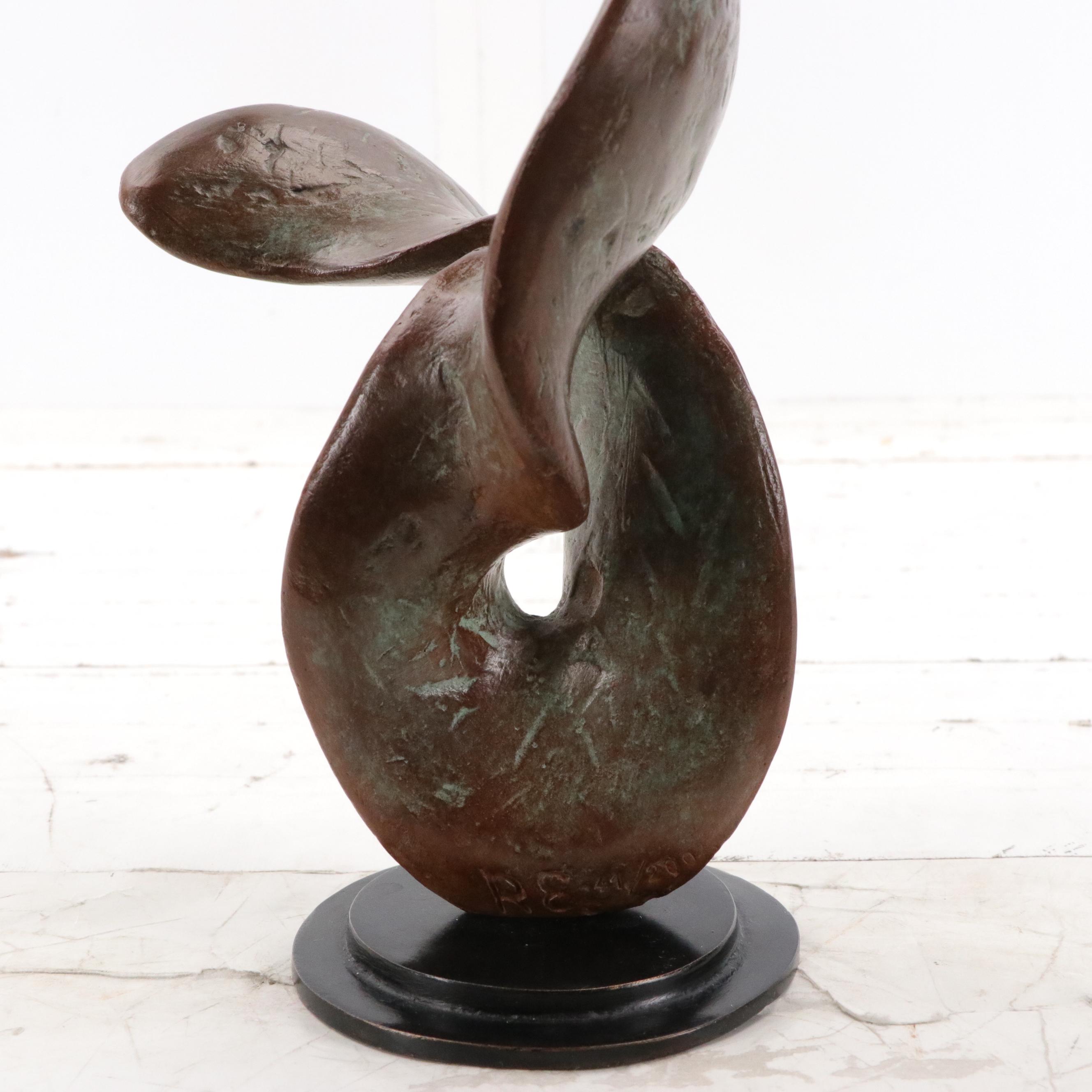 Richard Erdman Abstract Cast Bronze Sculpture, Circa 2000