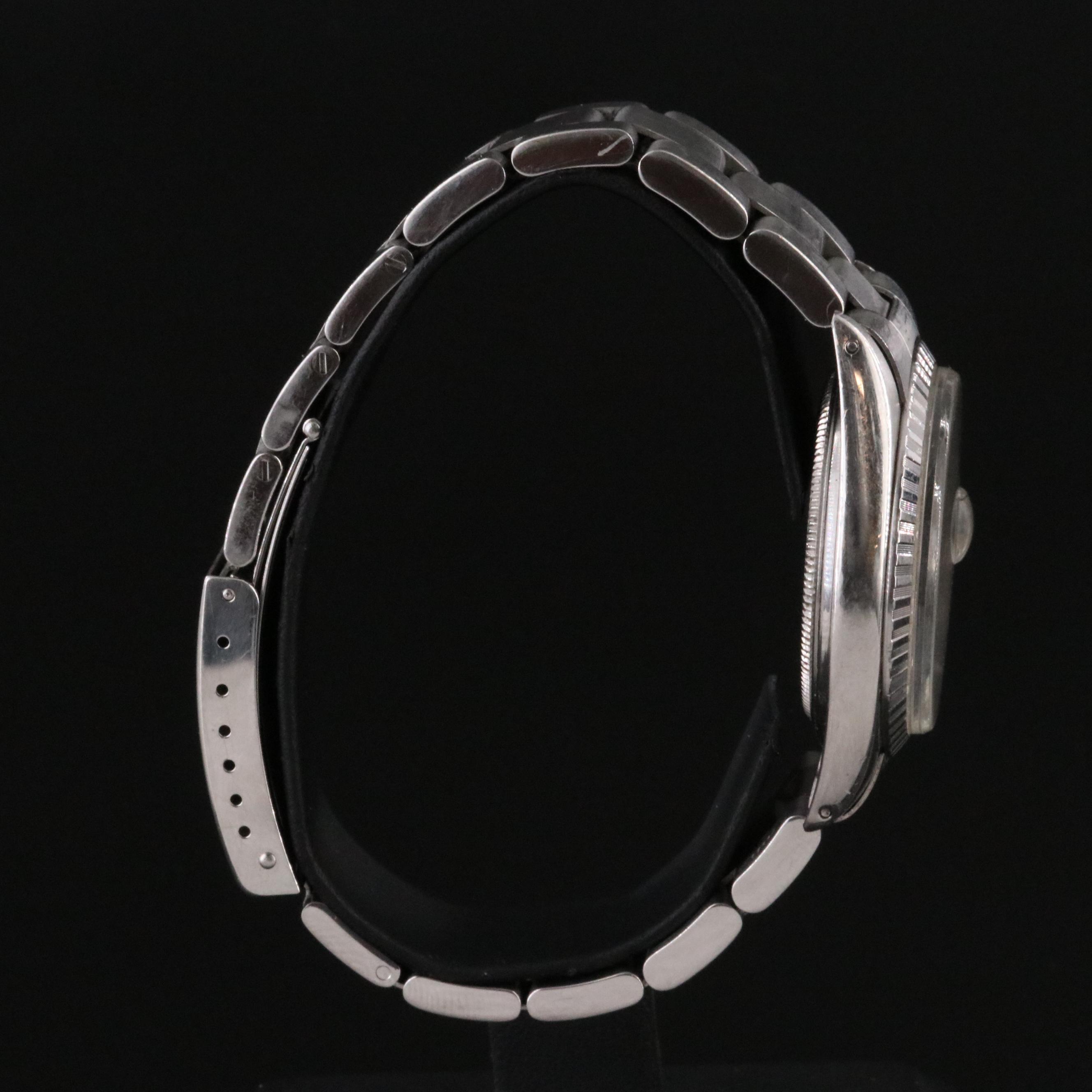 1973 Rolex Engine Turned Bezel Pie Pan Dial Datejust Watch