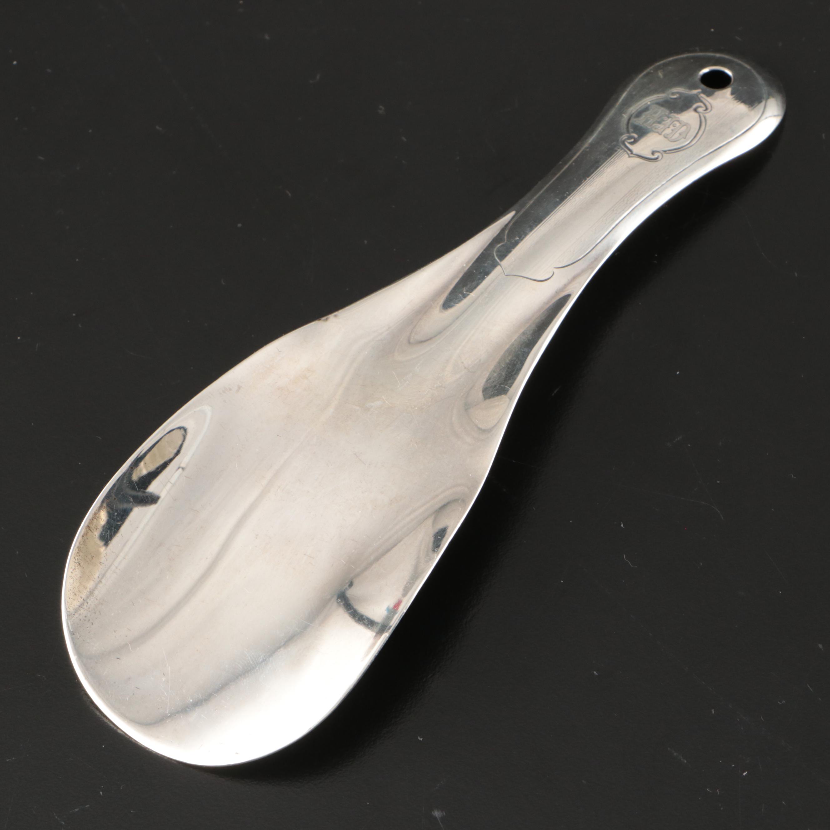 Gorham Sterling Silver Men's Shoe Horn and Brush with Other Sterling Shoe Horns