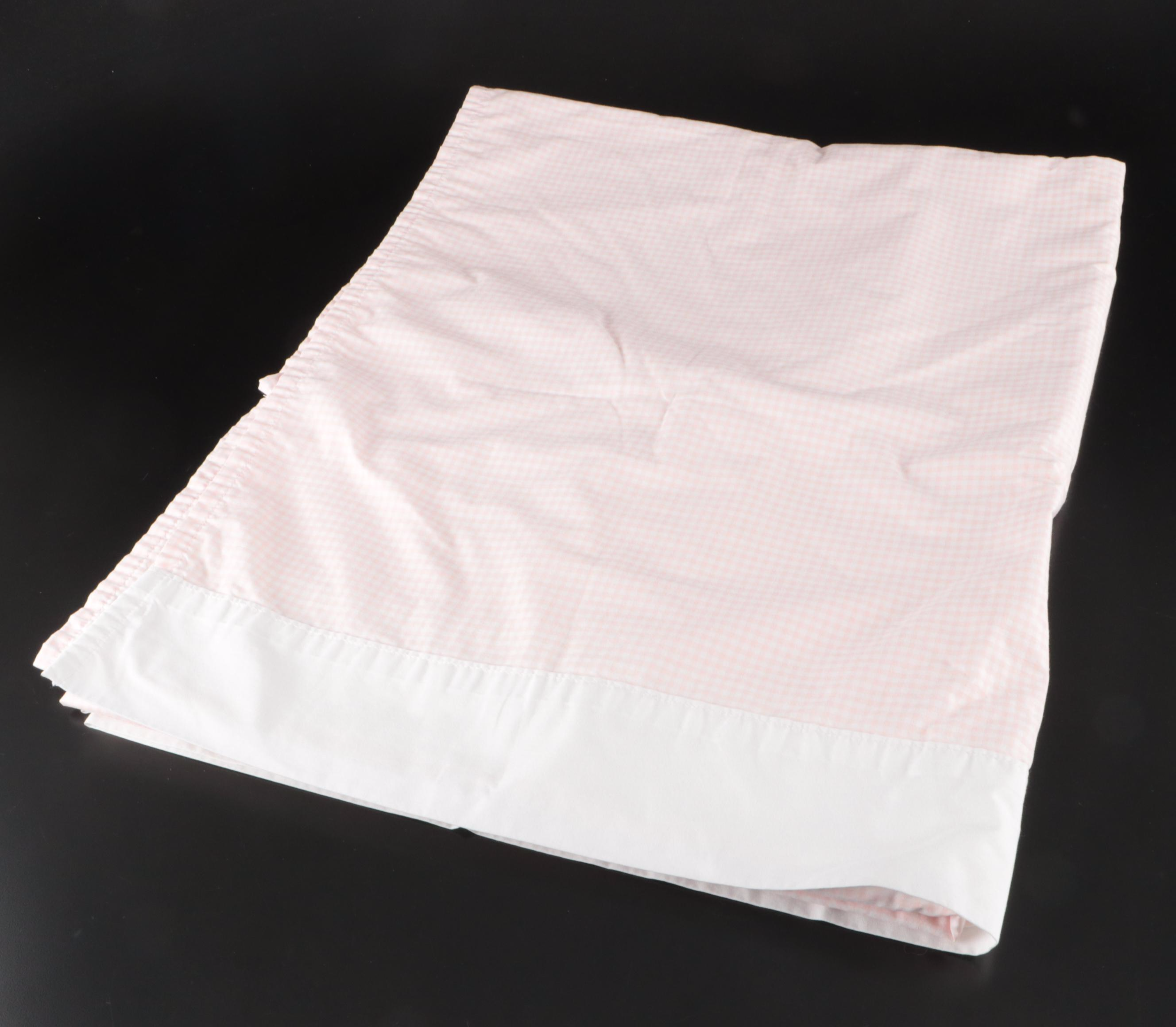 Westpoint Stevens Cotton Blend Pink Gingham Flat Sheet