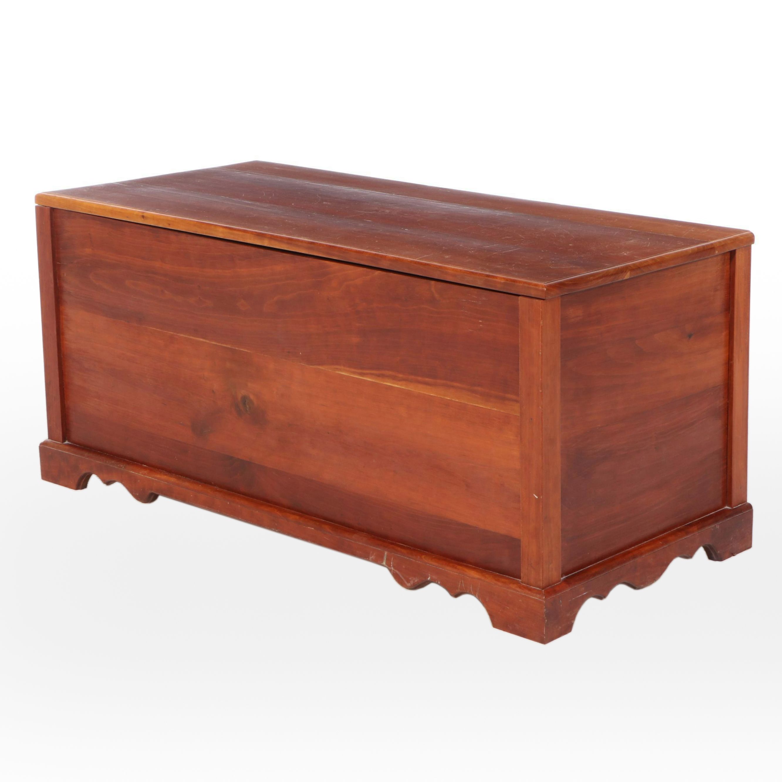Federal Style Cherrywood Bench-Made Blanket Chest, Late 20th Century