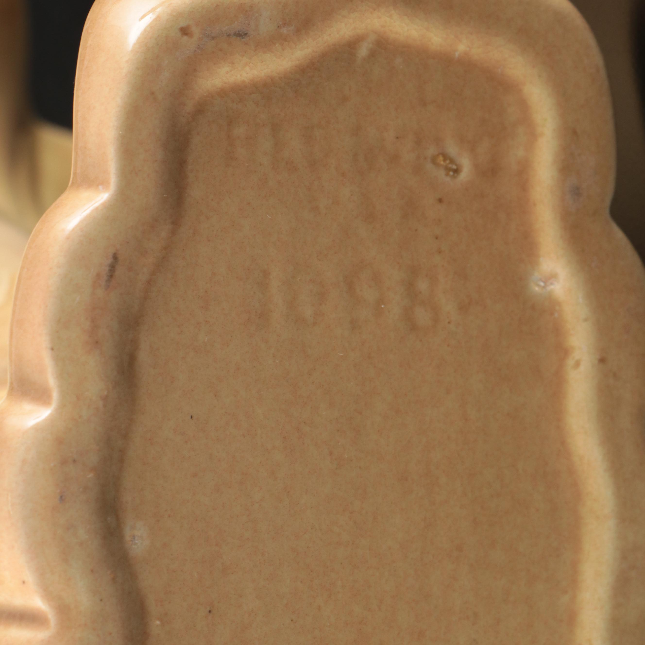 Red Wing Ceramic Cornucopia, Luster Glaze Vase and Crackle Glass Vessel