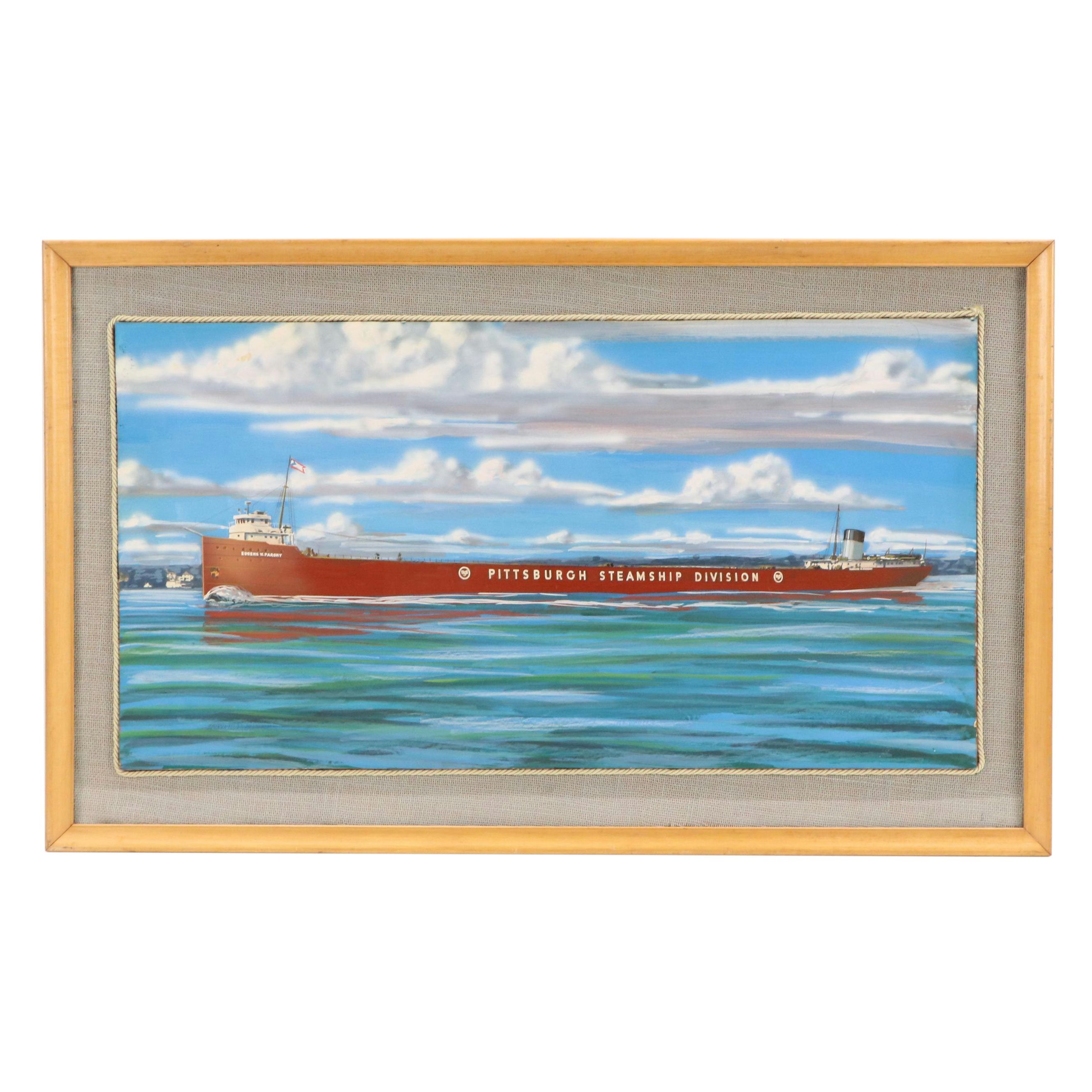 "Eugene W. Pargny Pittsburgh Steamship Division" Multimedia Painting