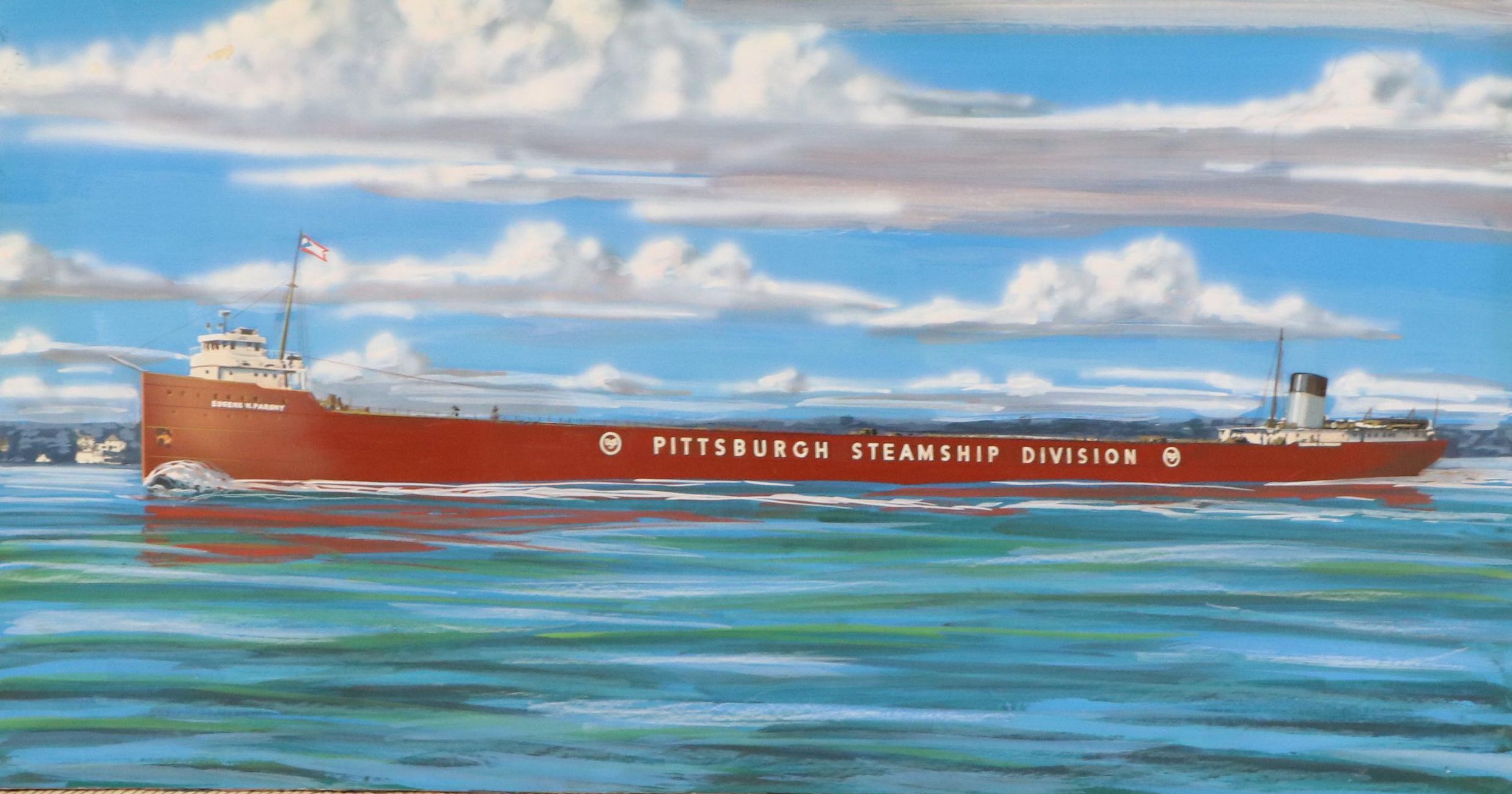 "Eugene W. Pargny Pittsburgh Steamship Division" Multimedia Painting