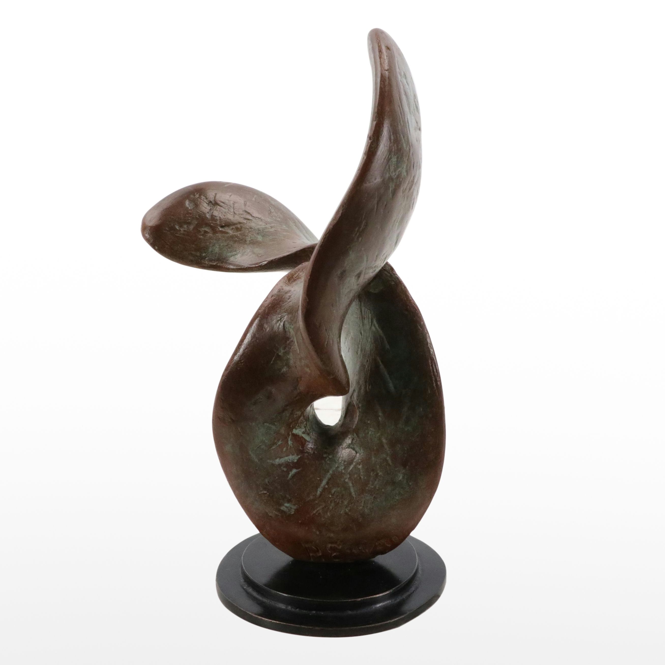 Richard Erdman Abstract Cast Bronze Sculpture, Circa 2000