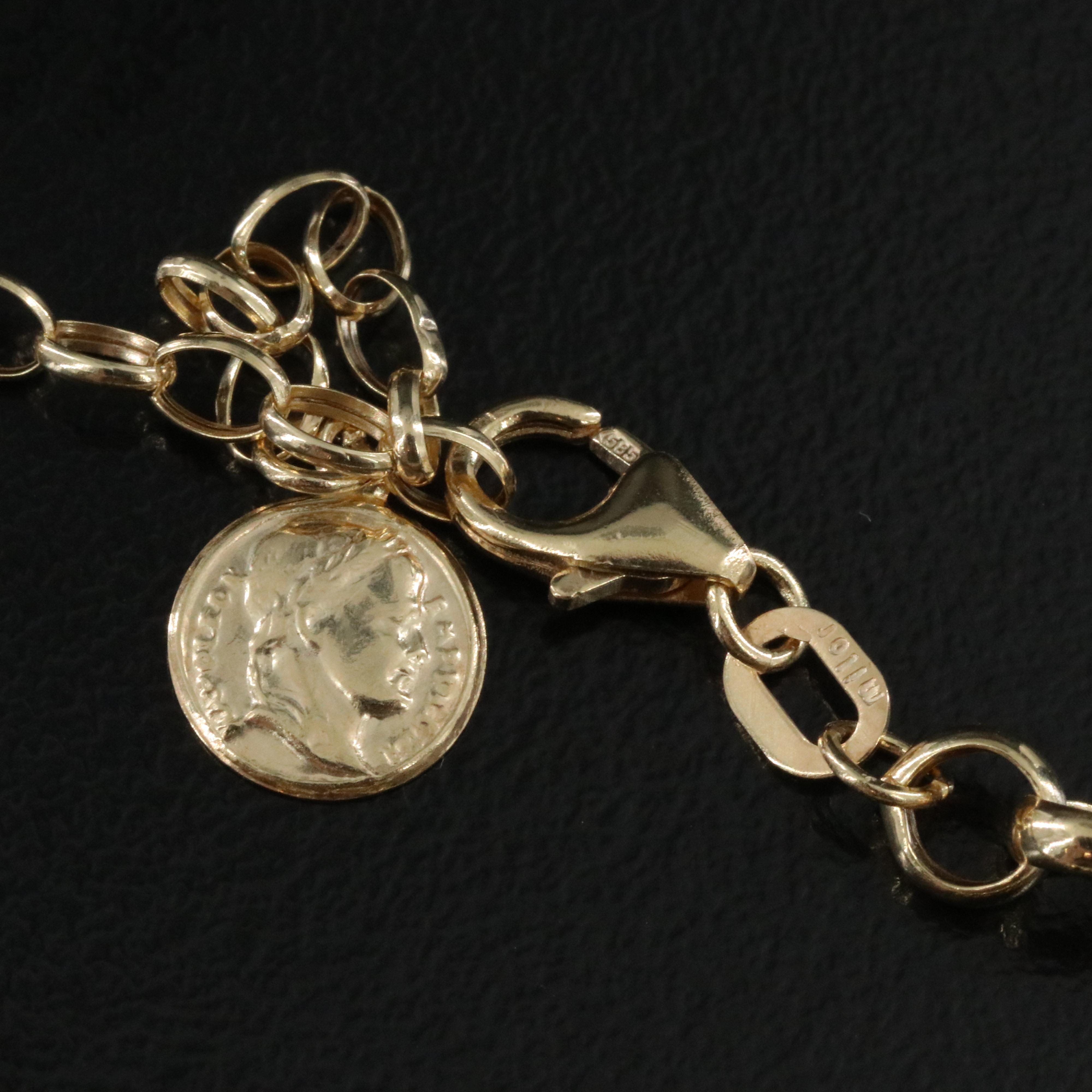 14K Italian Lire Coin Necklace