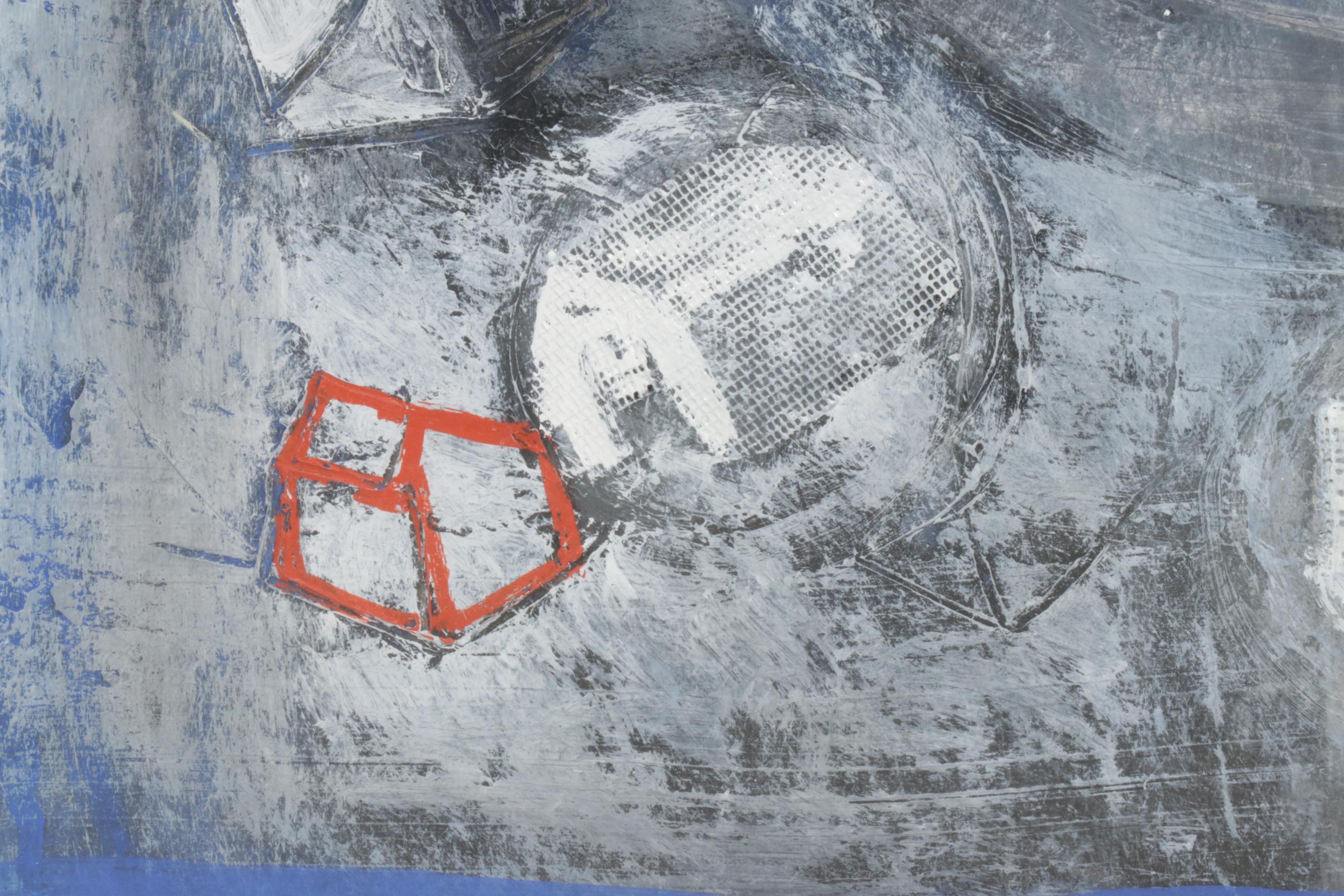 Elba Damast "Surrender" Mixed Media Painting