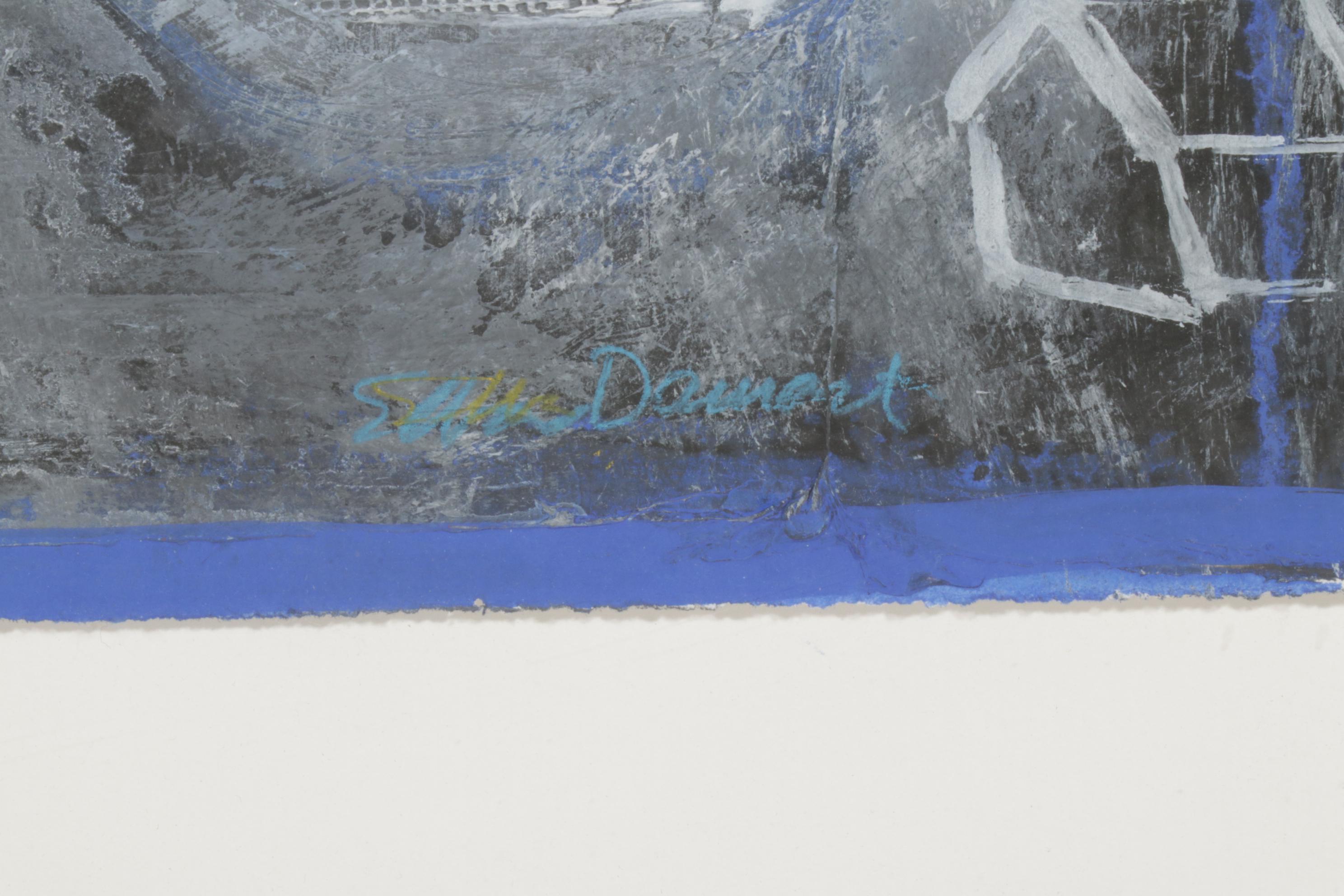 Elba Damast "Surrender" Mixed Media Painting