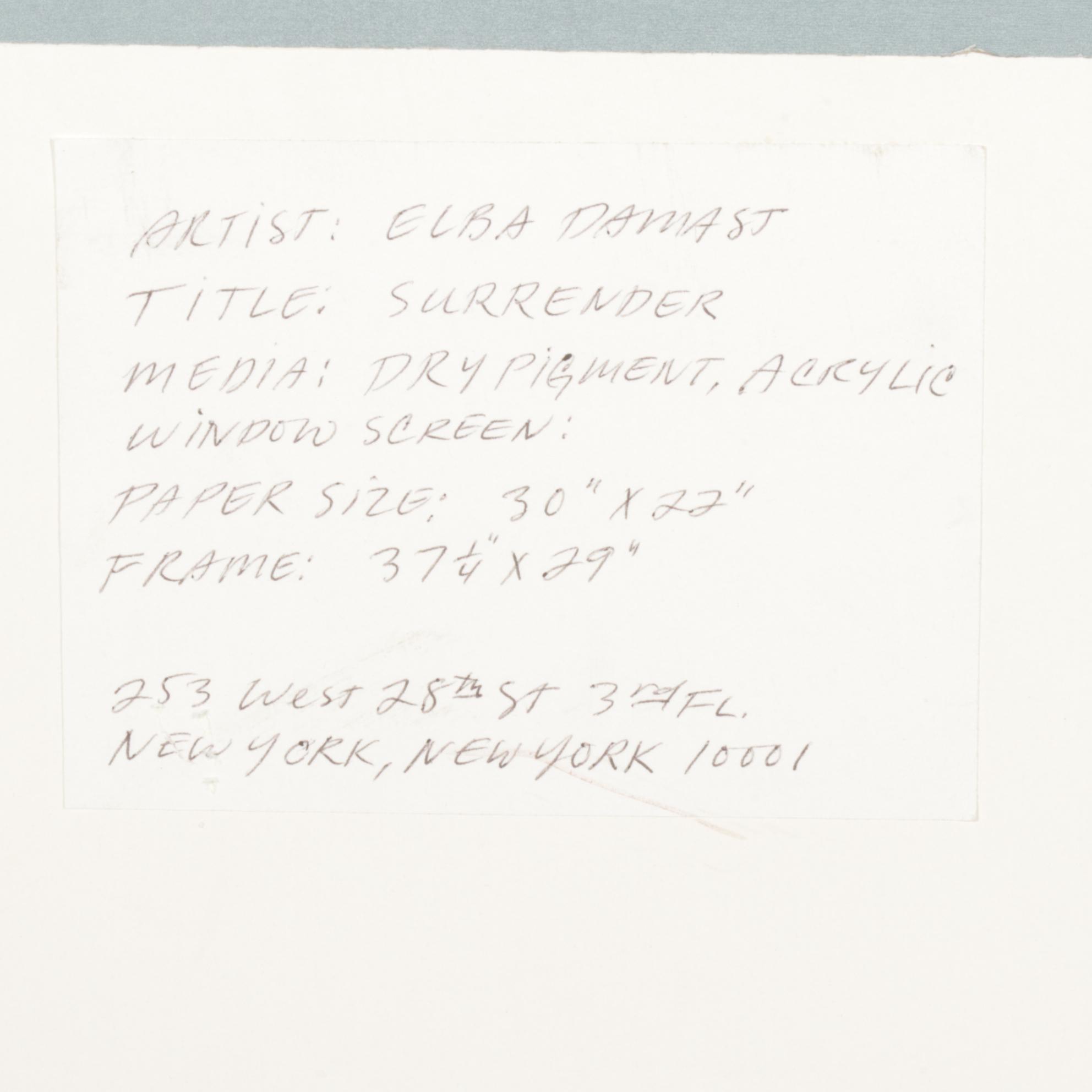 Elba Damast "Surrender" Mixed Media Painting