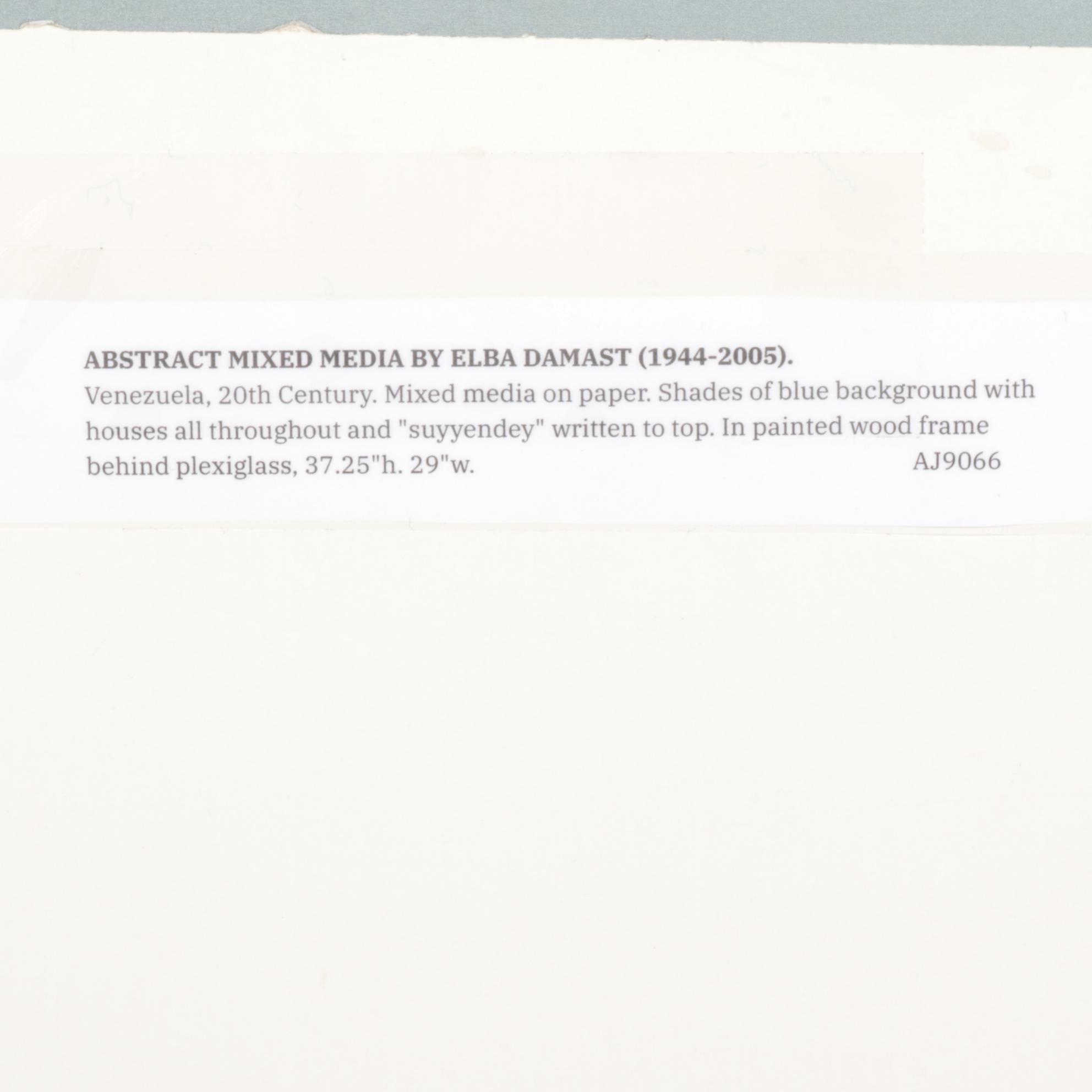 Elba Damast "Surrender" Mixed Media Painting