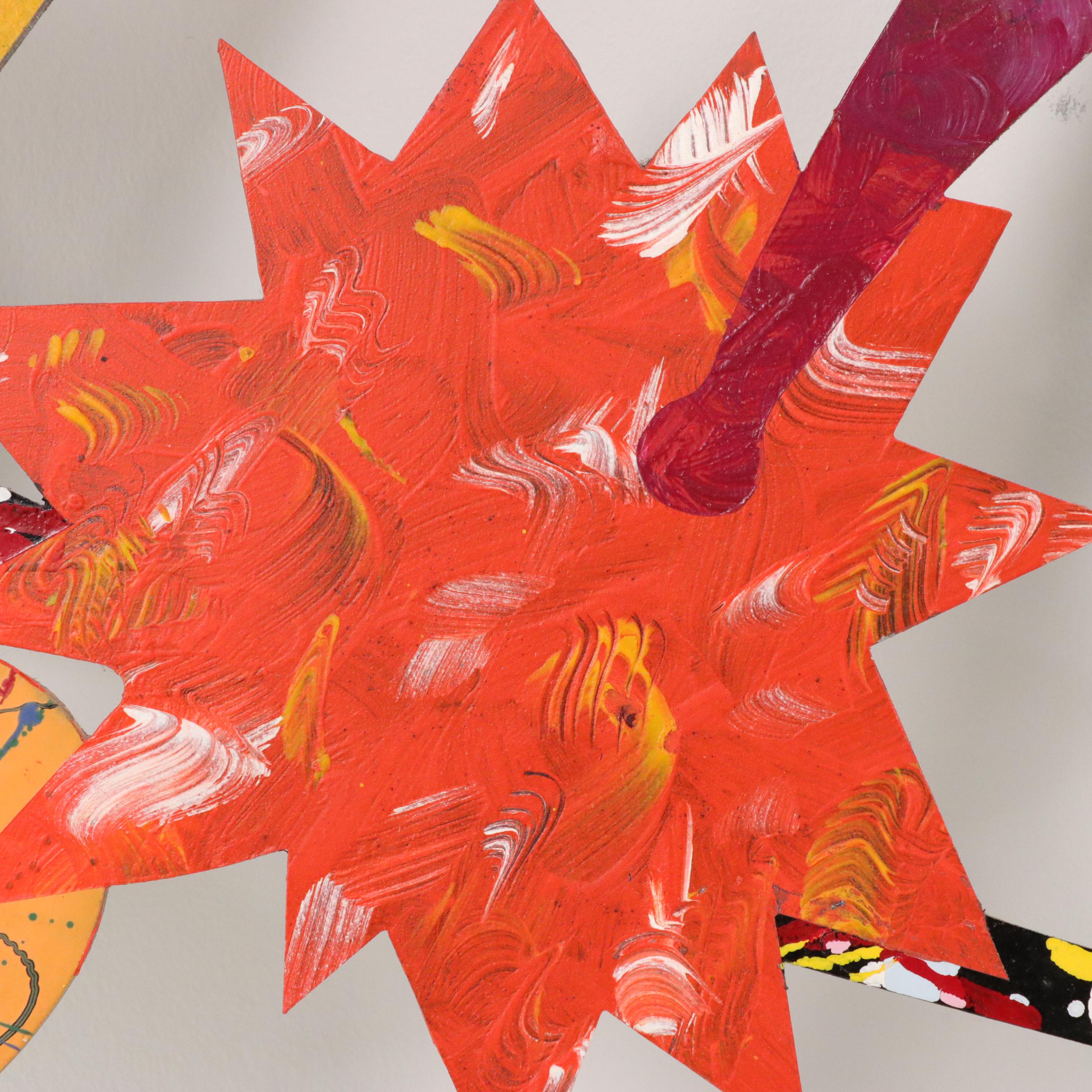 Richard Erdman Abstract Painted Steel Wall Hanging Metal Sculpture