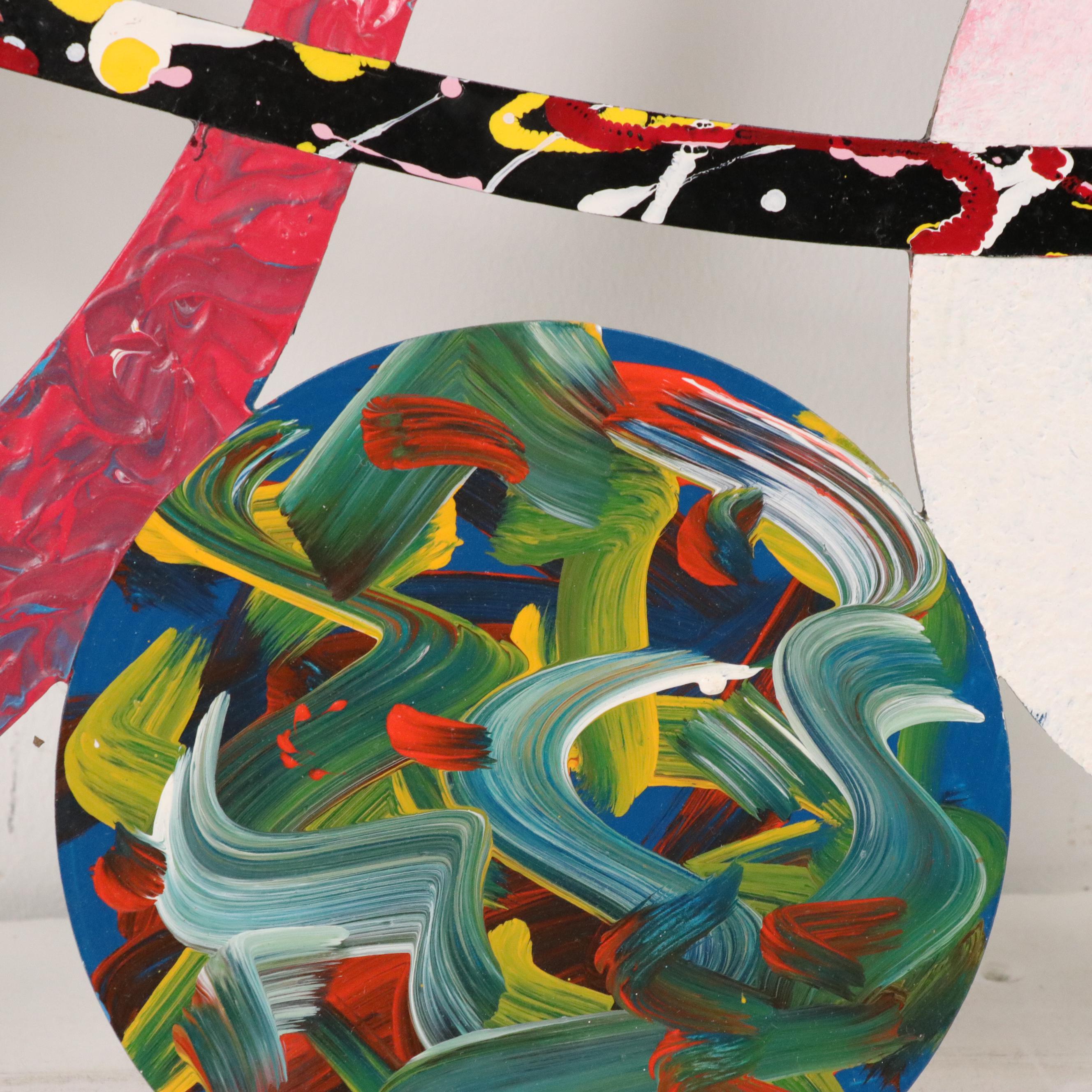 Richard Erdman Abstract Painted Steel Wall Hanging Metal Sculpture