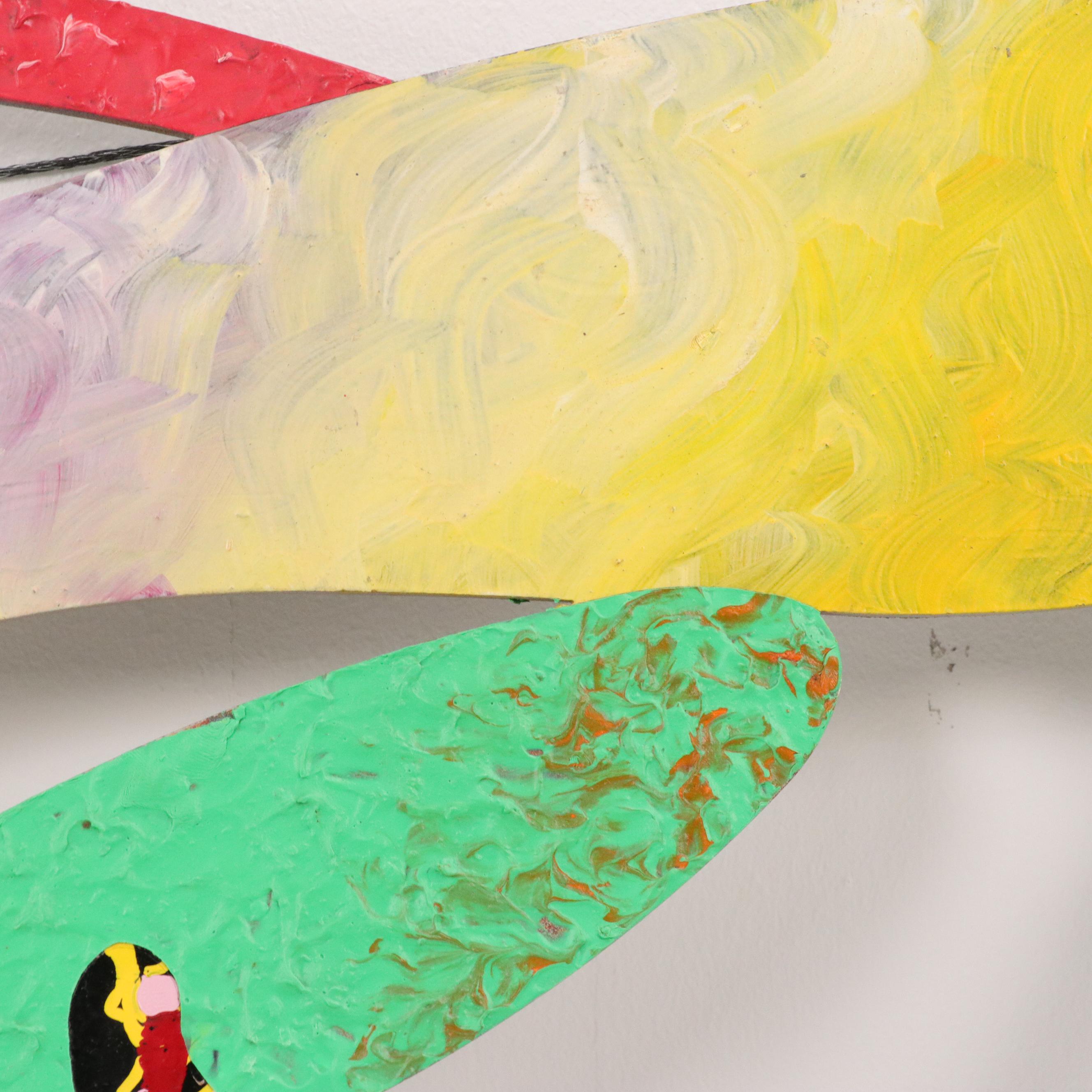 Richard Erdman Abstract Painted Steel Wall Hanging Metal Sculpture