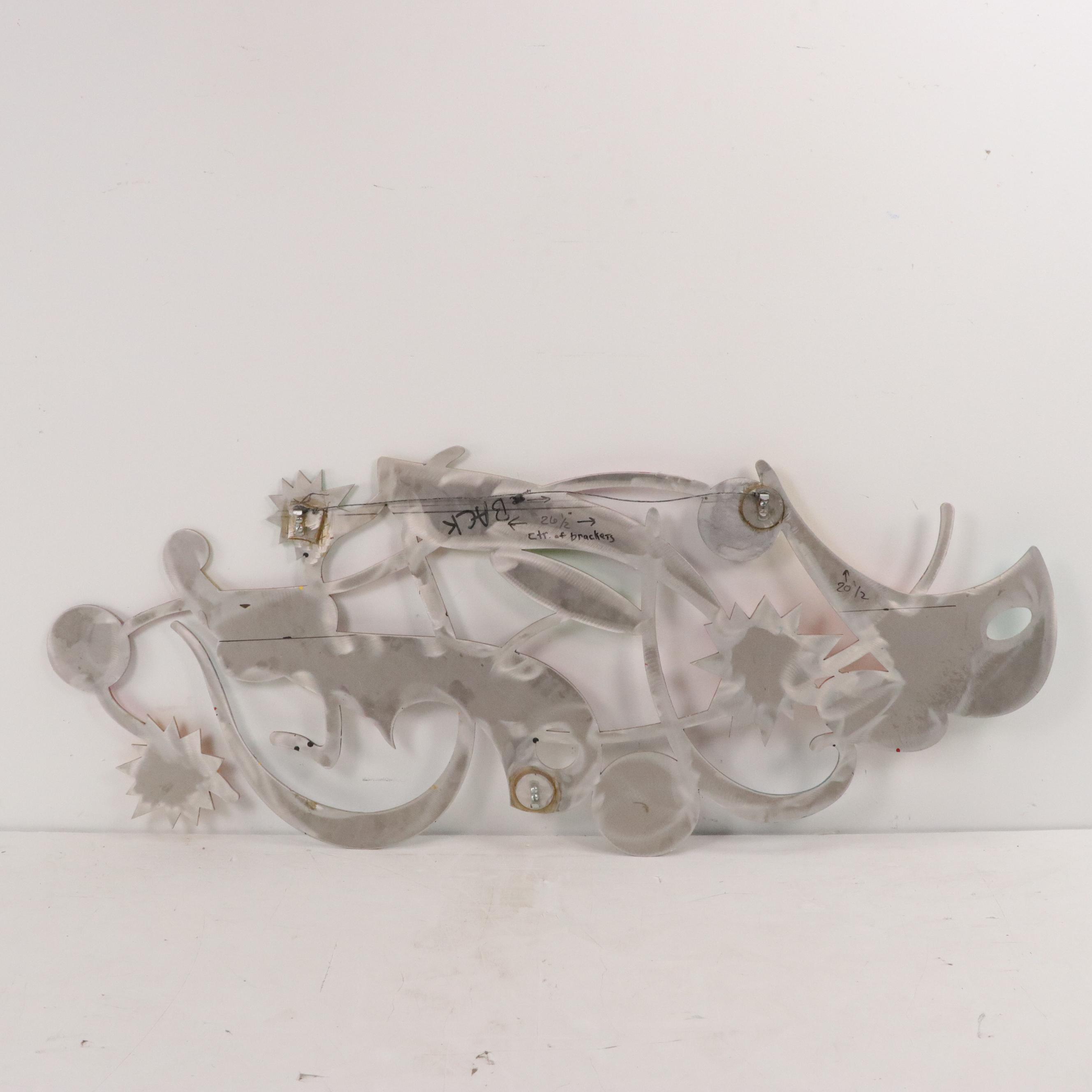 Richard Erdman Abstract Painted Steel Wall Hanging Metal Sculpture