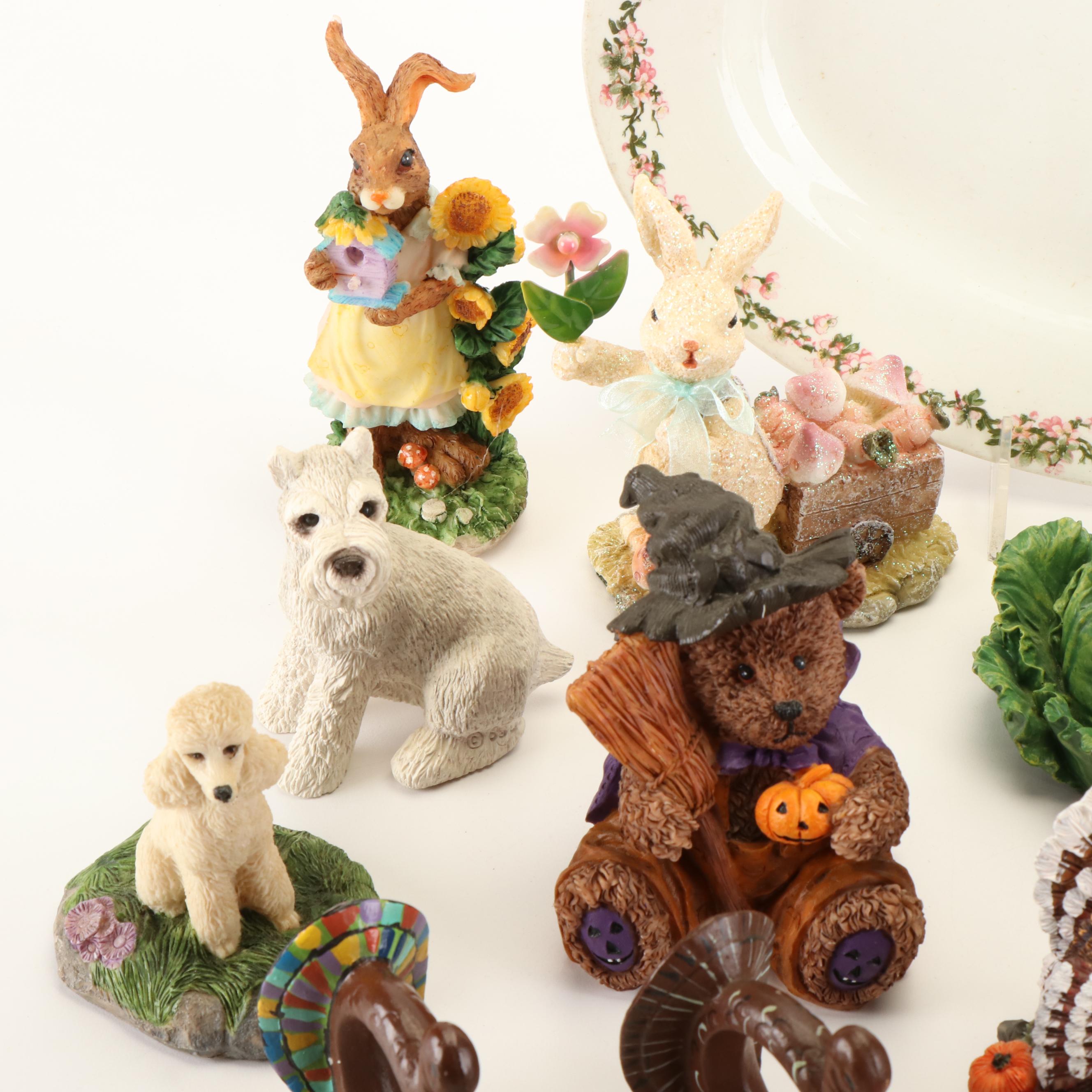 Charmstone, K's Collection Easter & Thanksgiving Seasonal Figures, Napkin Rings