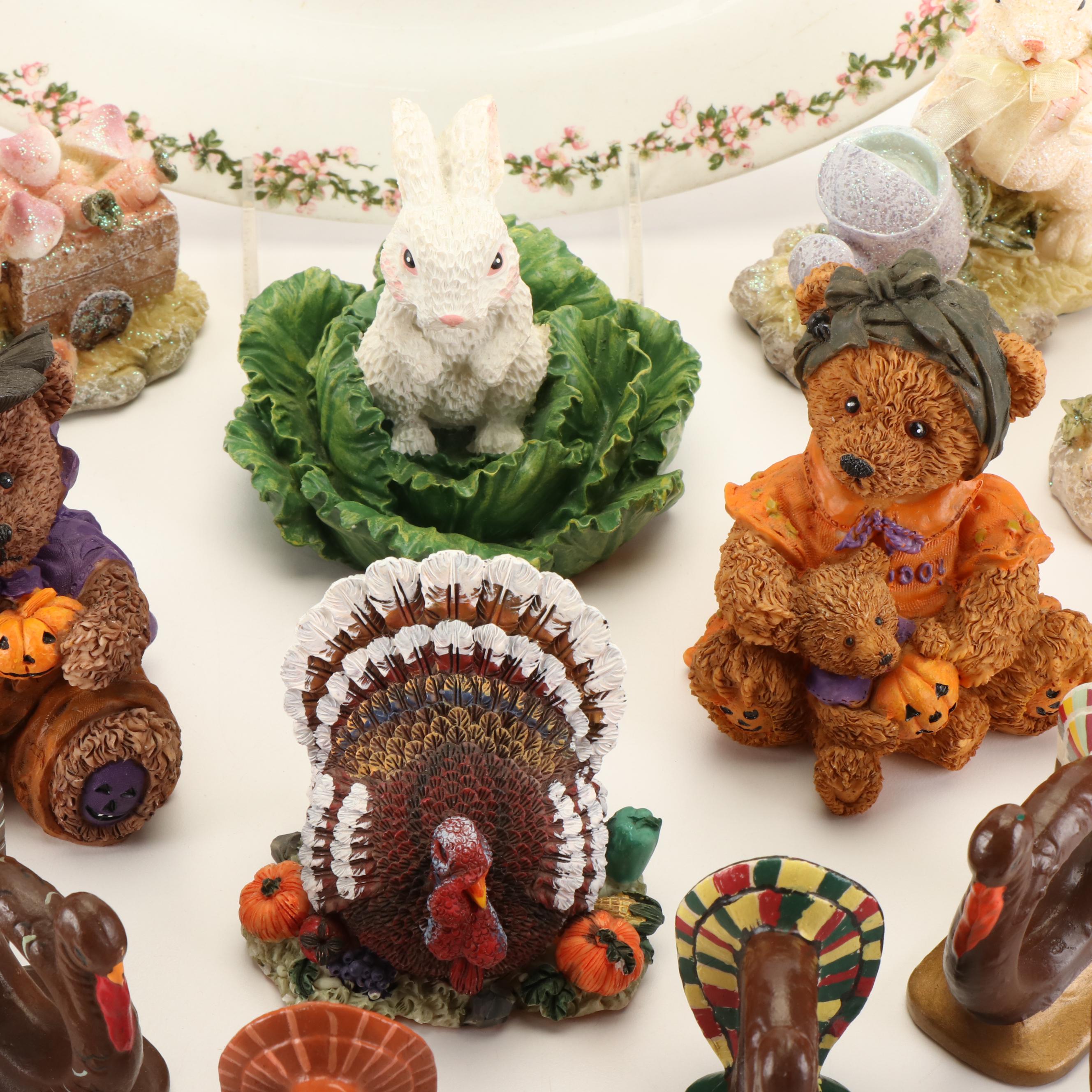 Charmstone, K's Collection Easter & Thanksgiving Seasonal Figures, Napkin Rings