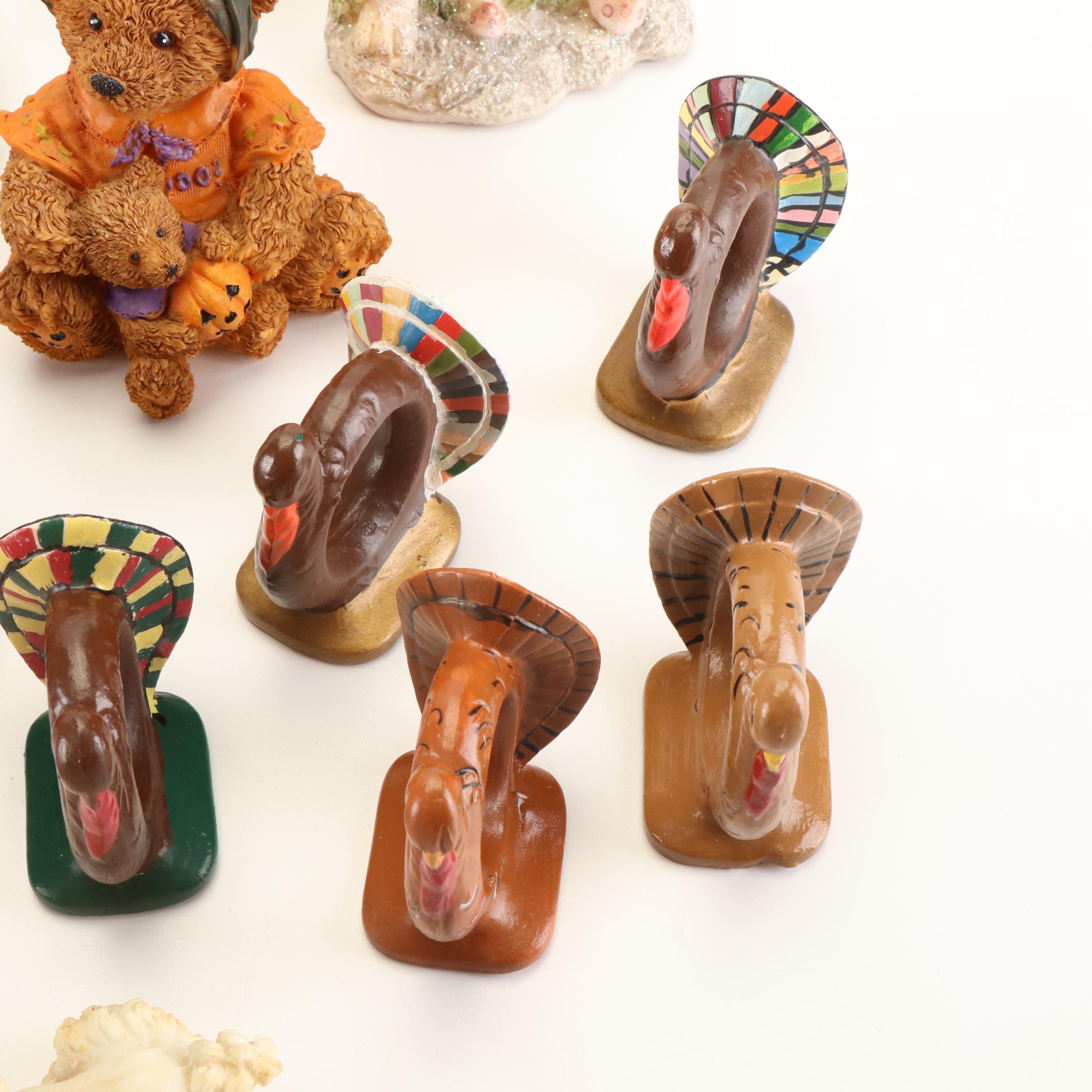 Charmstone, K's Collection Easter & Thanksgiving Seasonal Figures, Napkin Rings