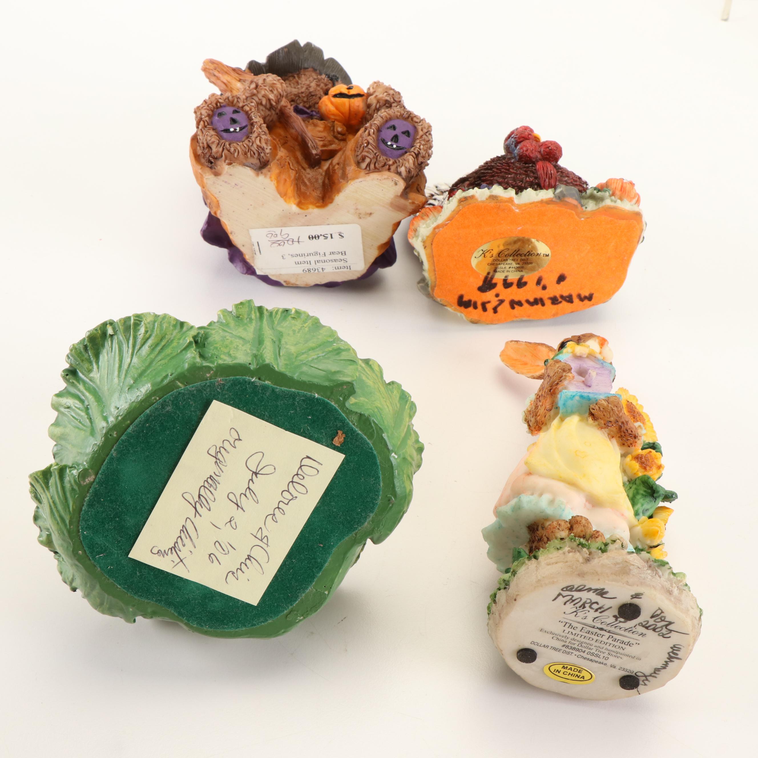 Charmstone, K's Collection Easter & Thanksgiving Seasonal Figures, Napkin Rings