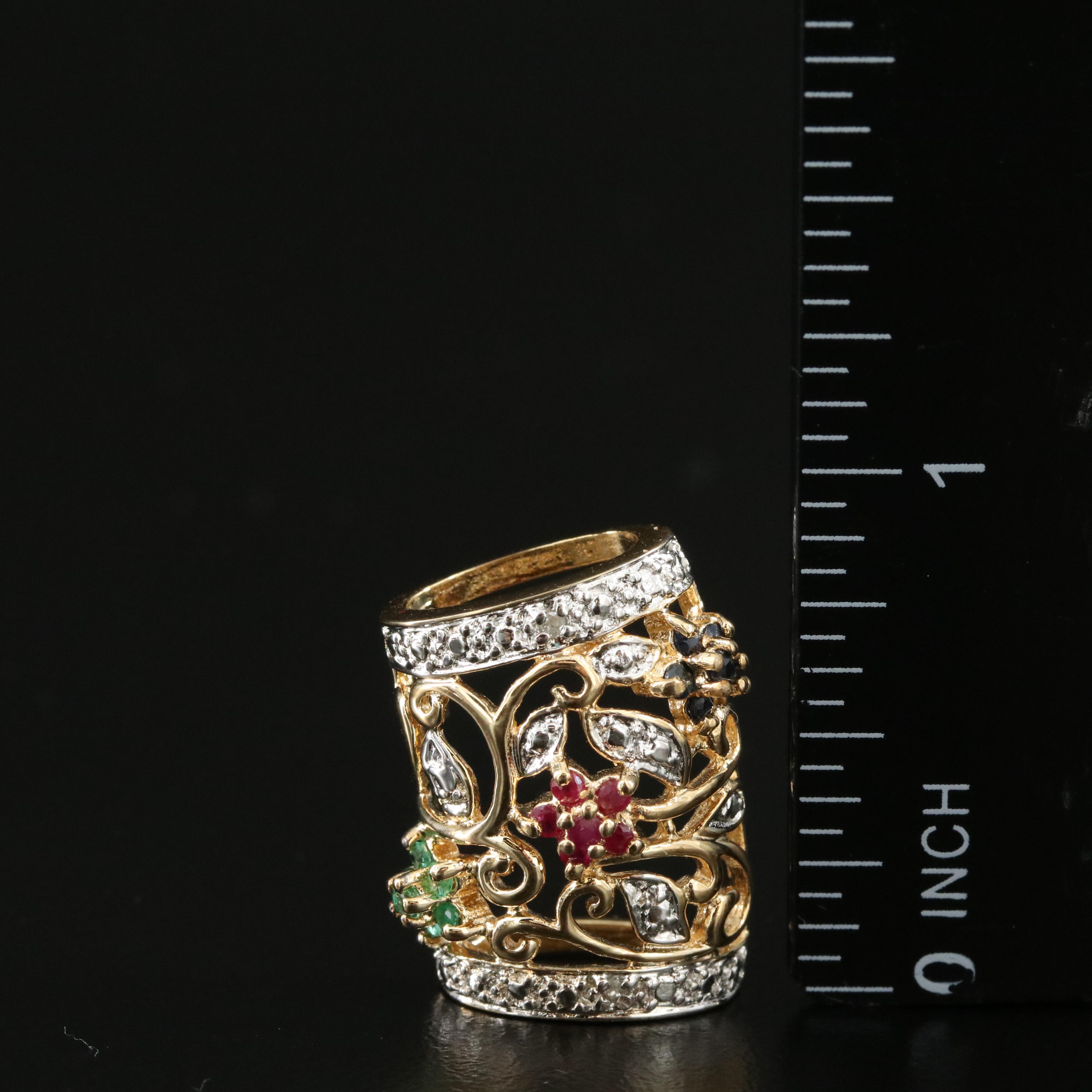 Sterling Sapphire, Emerald and Diamond Jewelry Collection