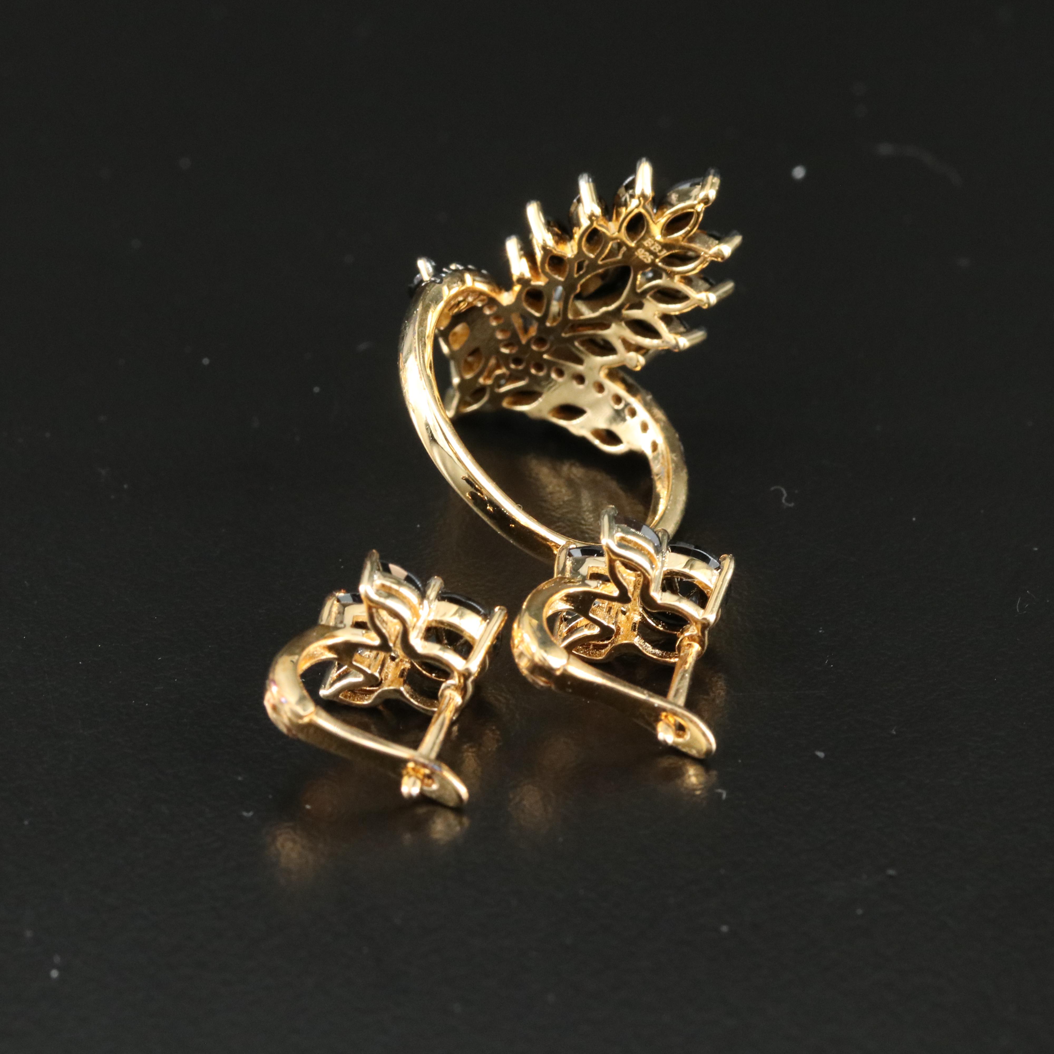 Sterling Sapphire, Emerald and Diamond Jewelry Collection