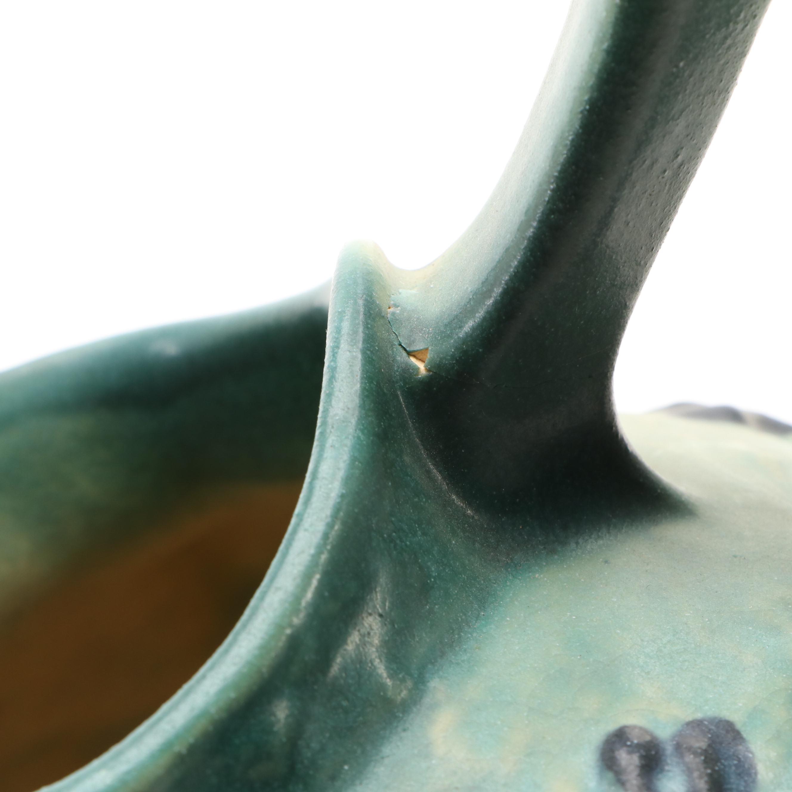 Roseville Pottery "Magnolia" Pitcher and "Thornapple" Vase