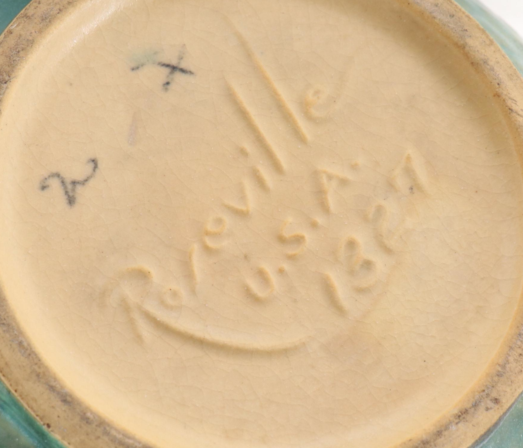 Roseville Pottery "Magnolia" Pitcher and "Thornapple" Vase