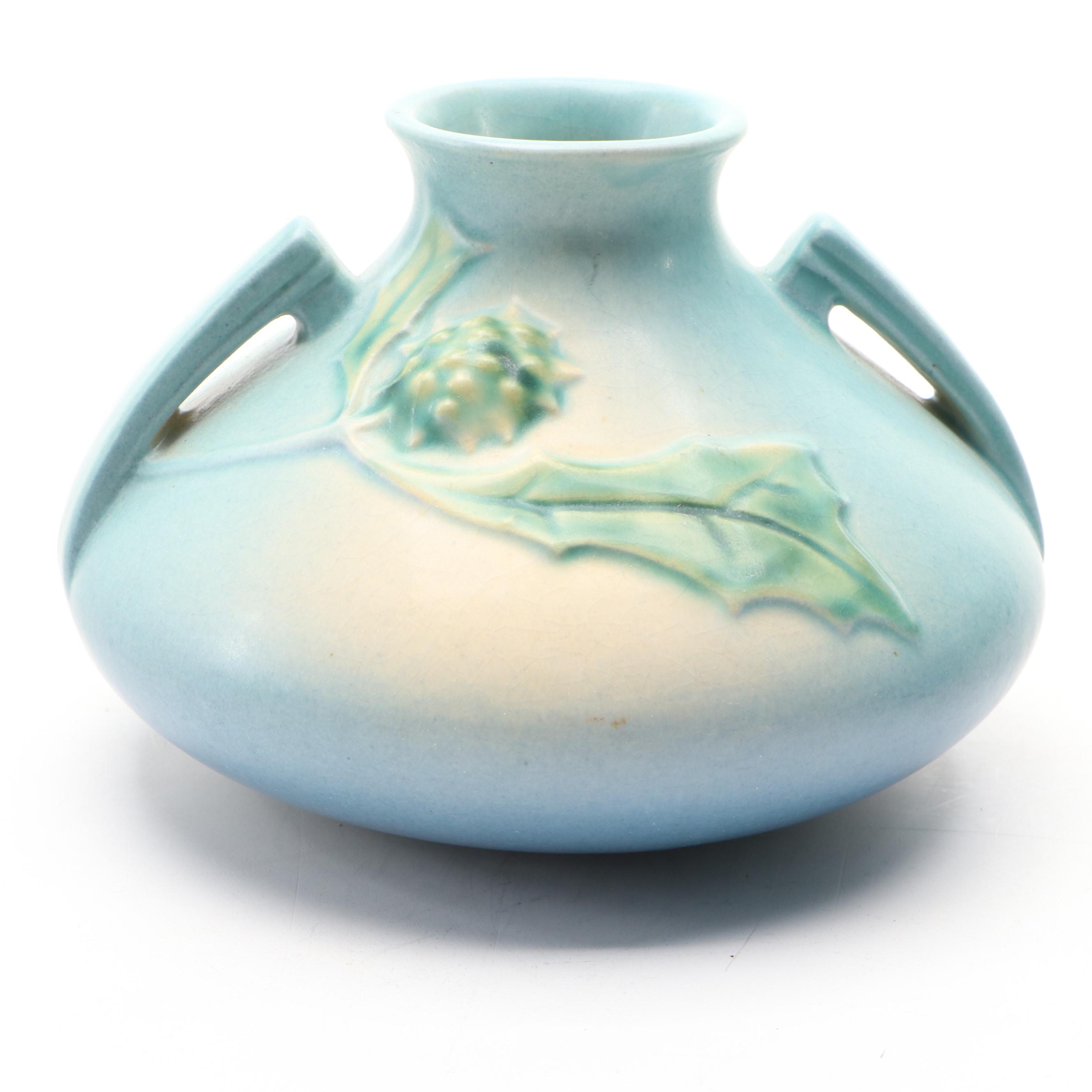 Roseville Pottery "Magnolia" Pitcher and "Thornapple" Vase