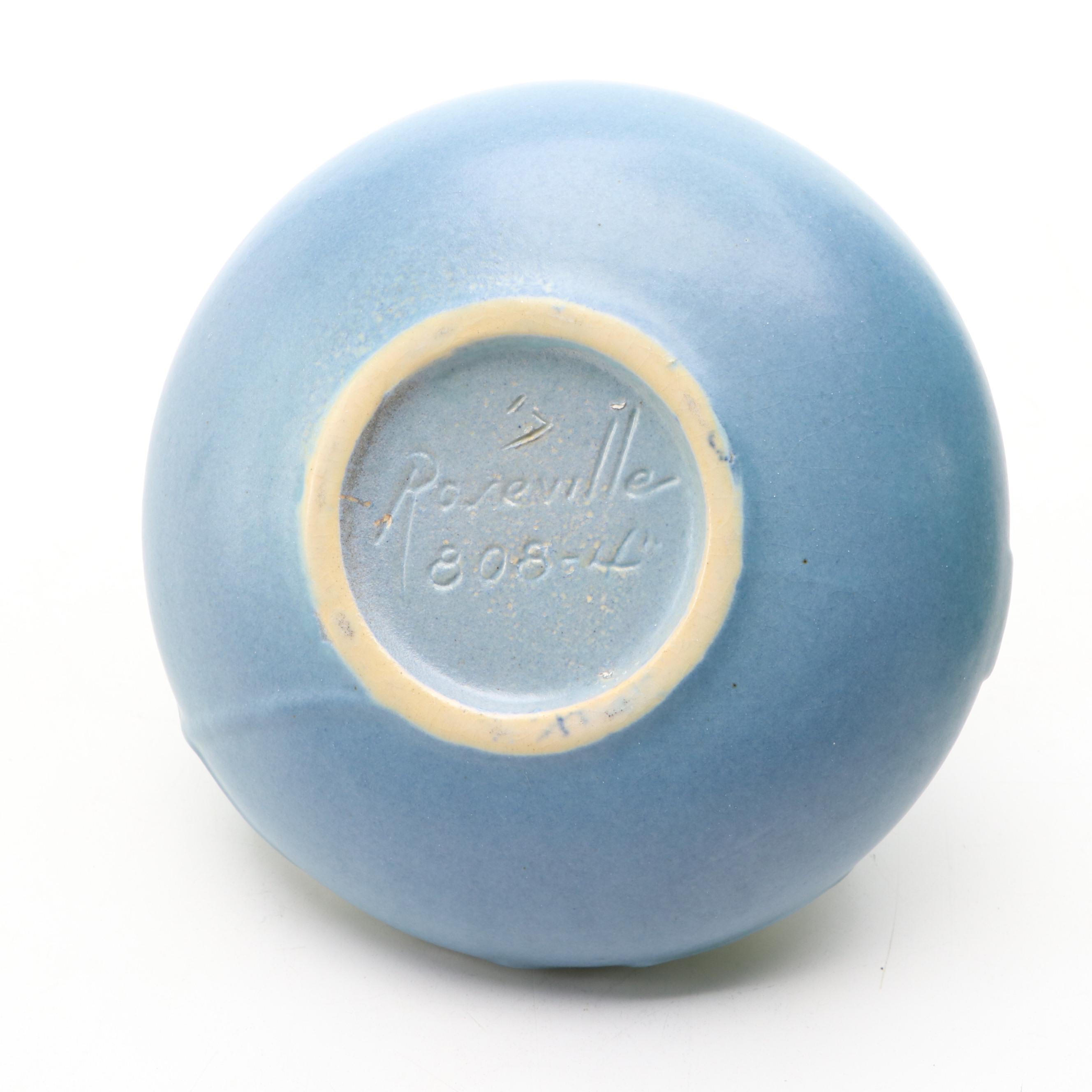 Roseville Pottery "Magnolia" Pitcher and "Thornapple" Vase