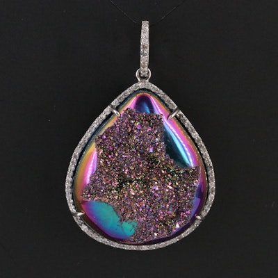 Sheryl Lowe Sterling Druzy Pendant Sheryl Lowe Sterling Druzy Pendant
