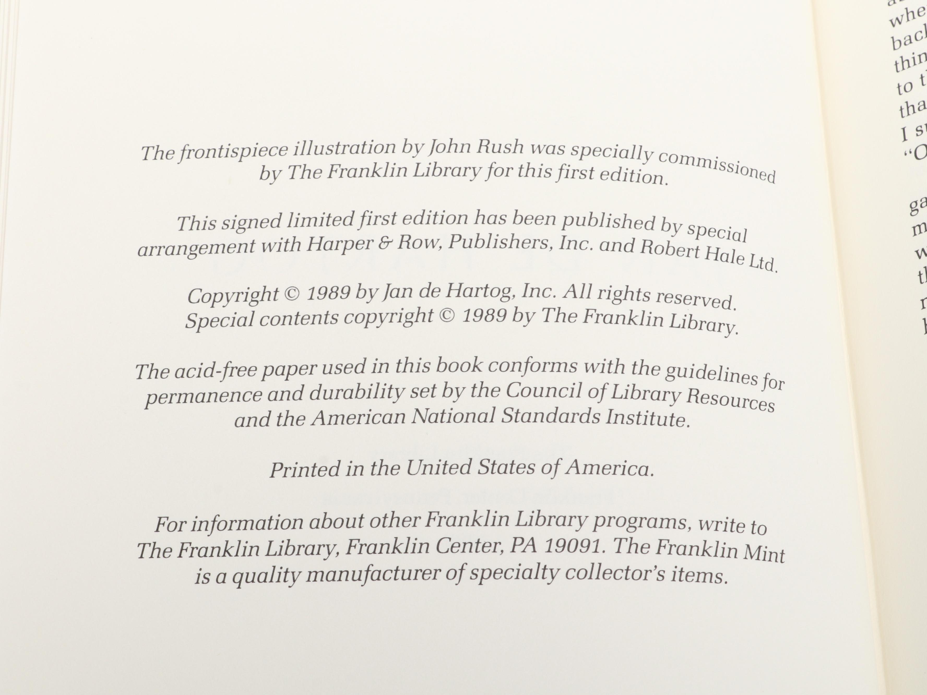 Franklin Library Signed First Edition "The Centurion" by Jan De Hartog and More