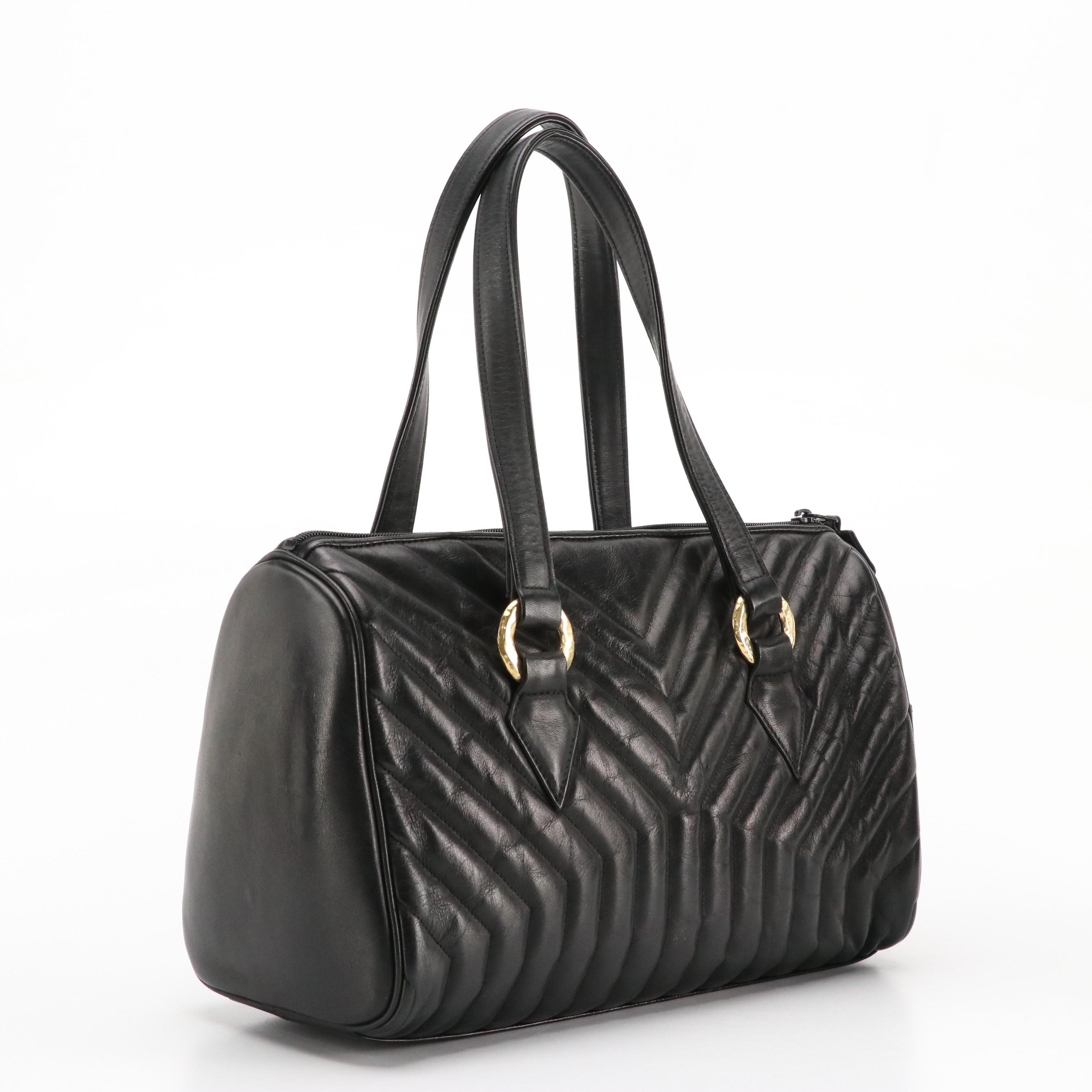 Yves Saint Laurent Monogram Y Shoulder Bag in Quilted Leather