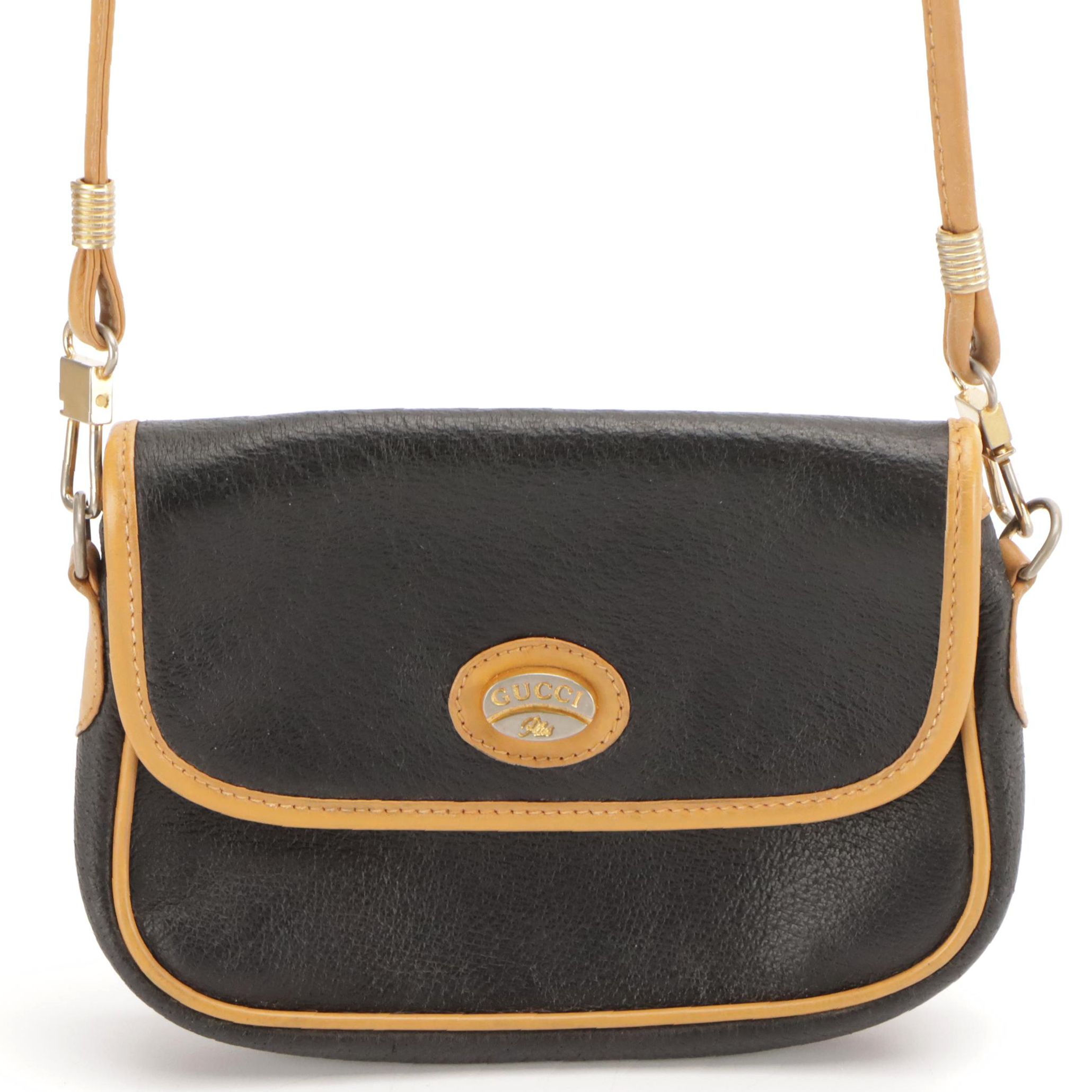 Gucci Plus Small Front Flap Crossbody Bag in Leather