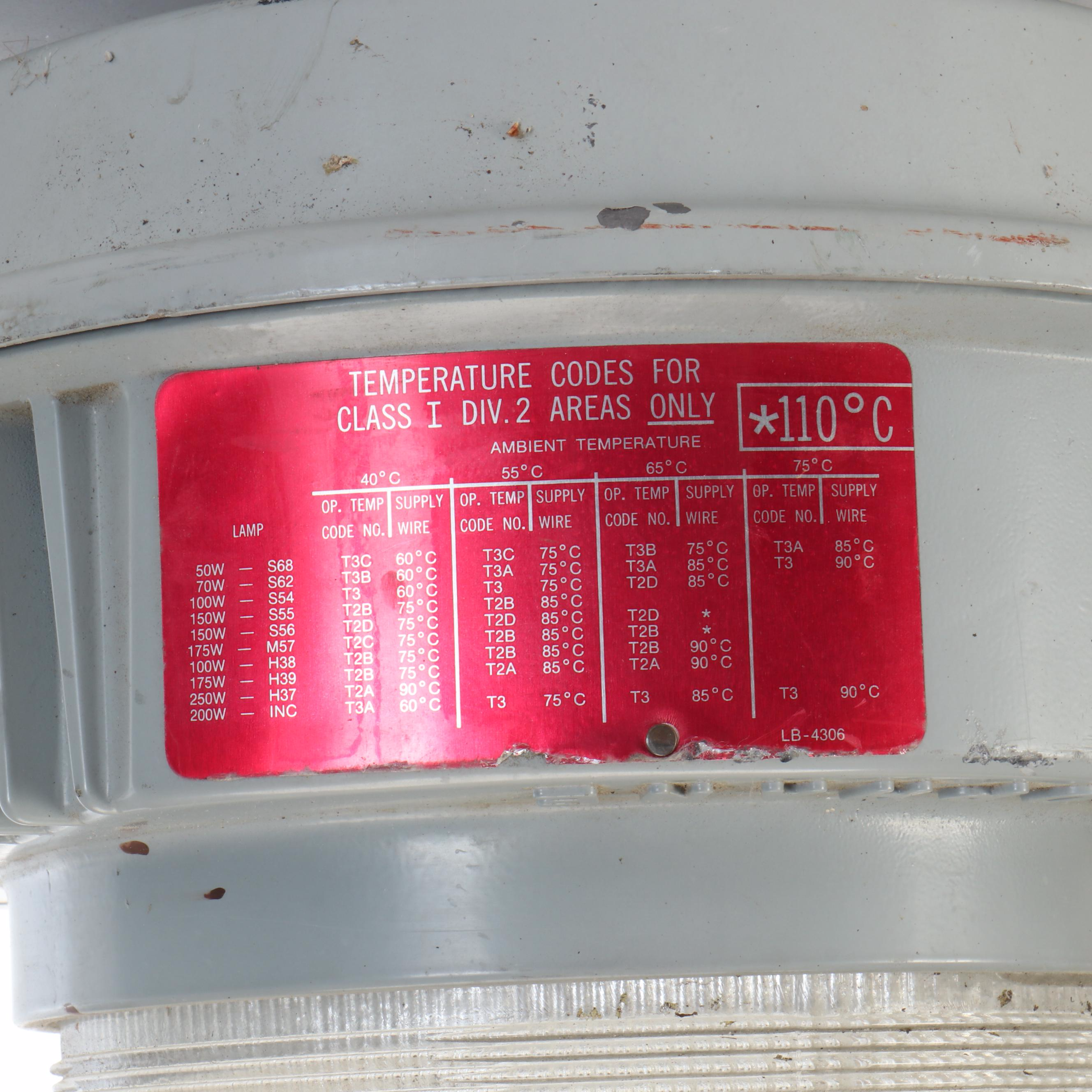 Holophane Hazardous Locations High Heat & Marine Safe Light Fixture