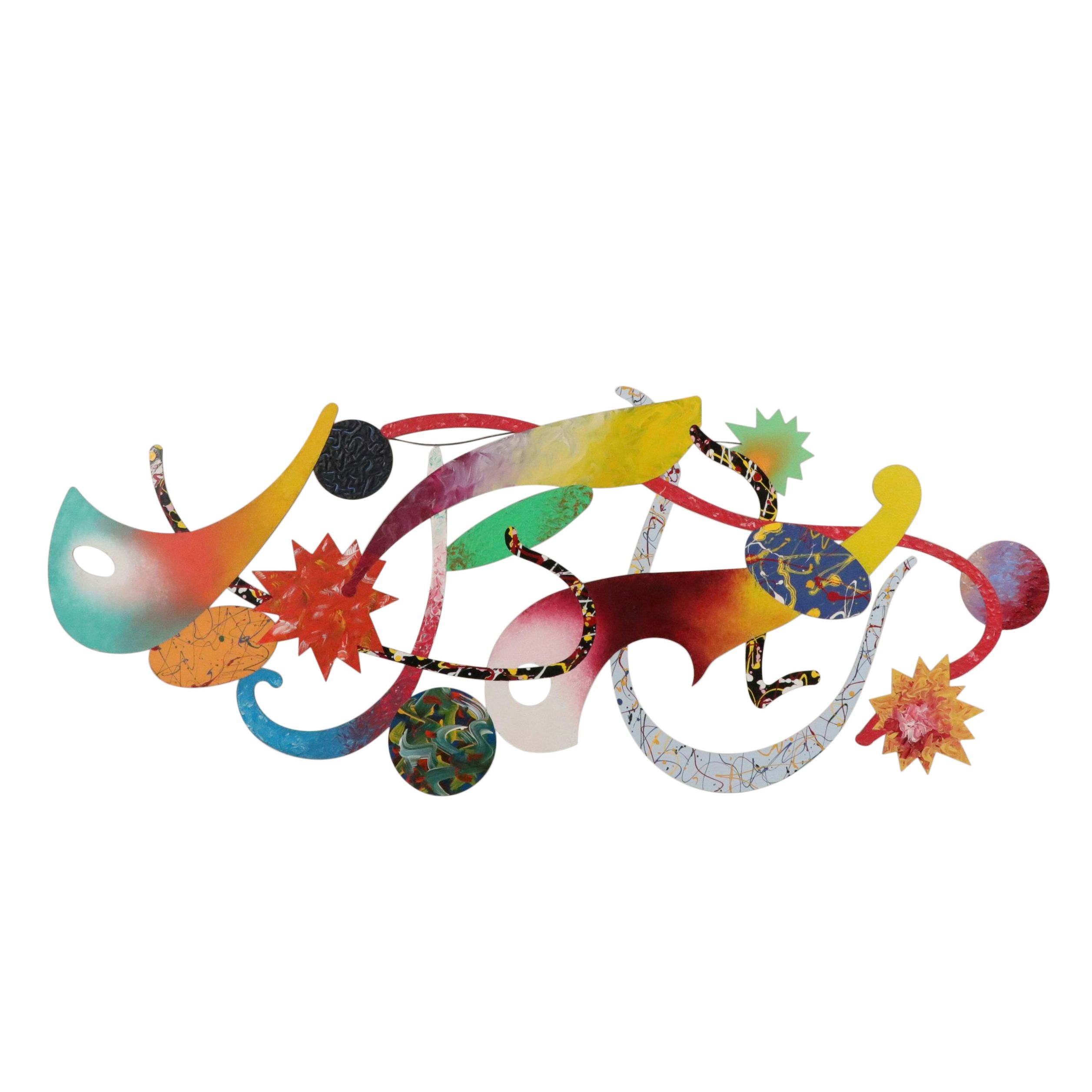 Richard Erdman Abstract Painted Steel Wall Hanging Metal Sculpture