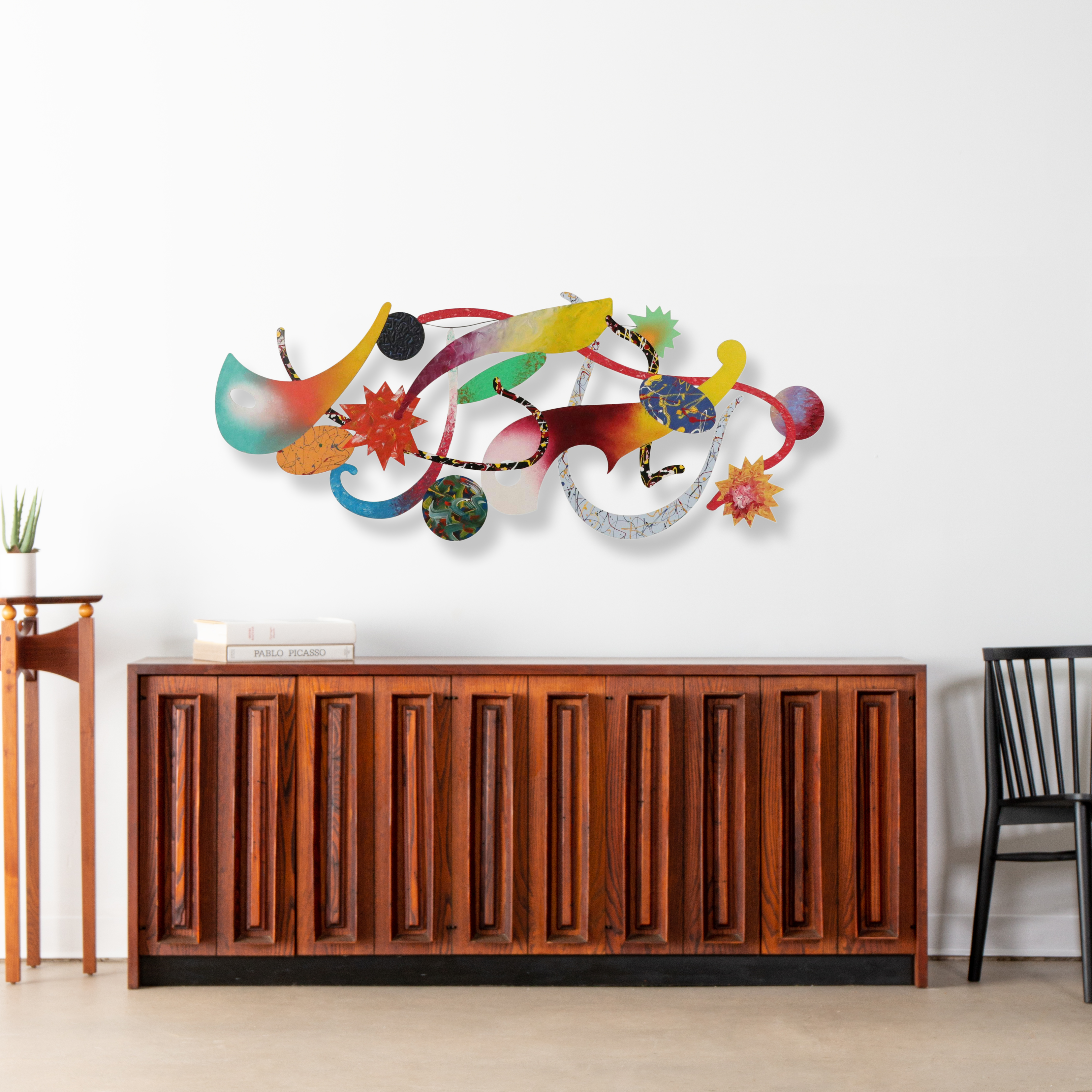 Richard Erdman Abstract Painted Steel Wall Hanging Metal Sculpture