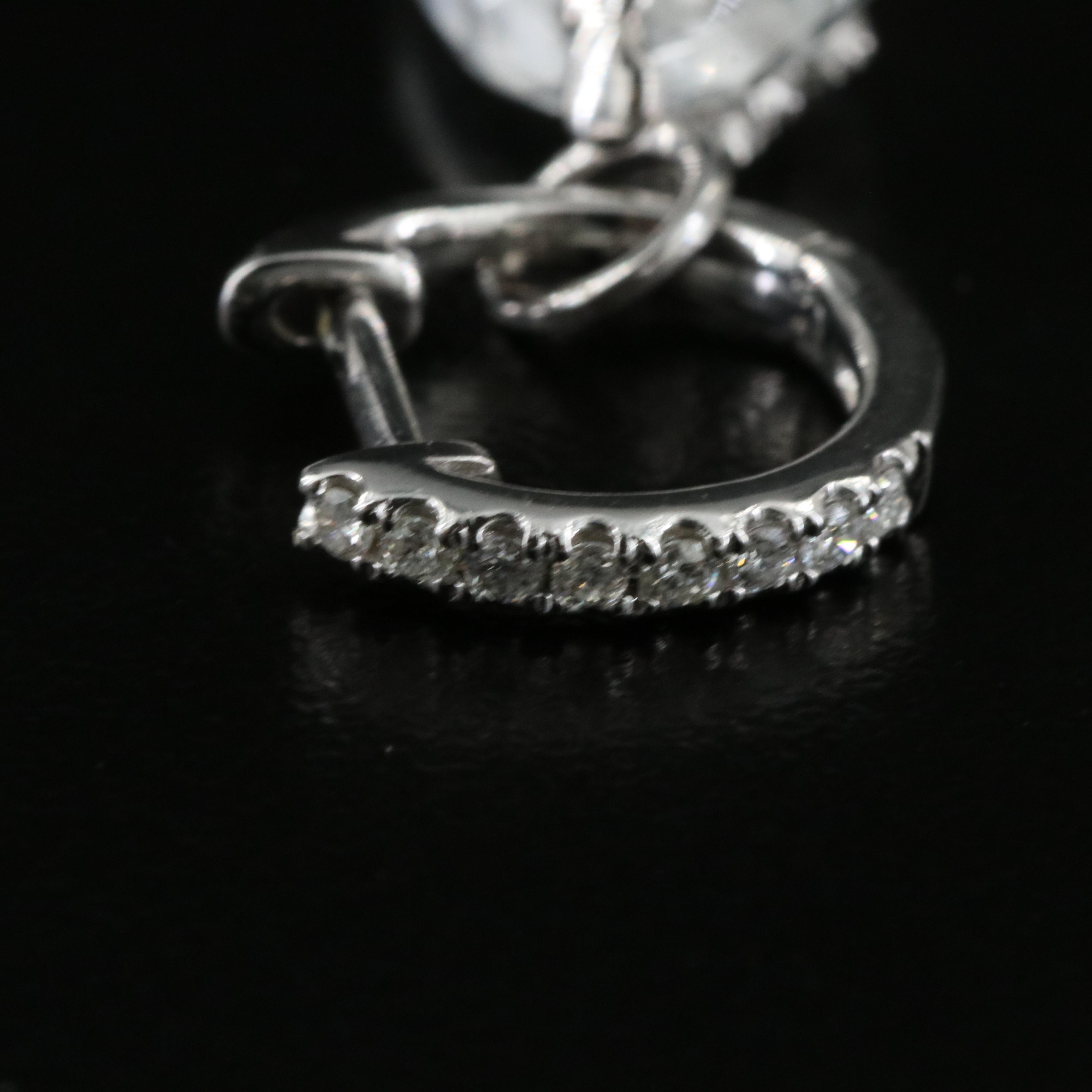 14K White Topaz and Diamond Earrings and 18K Enhancers