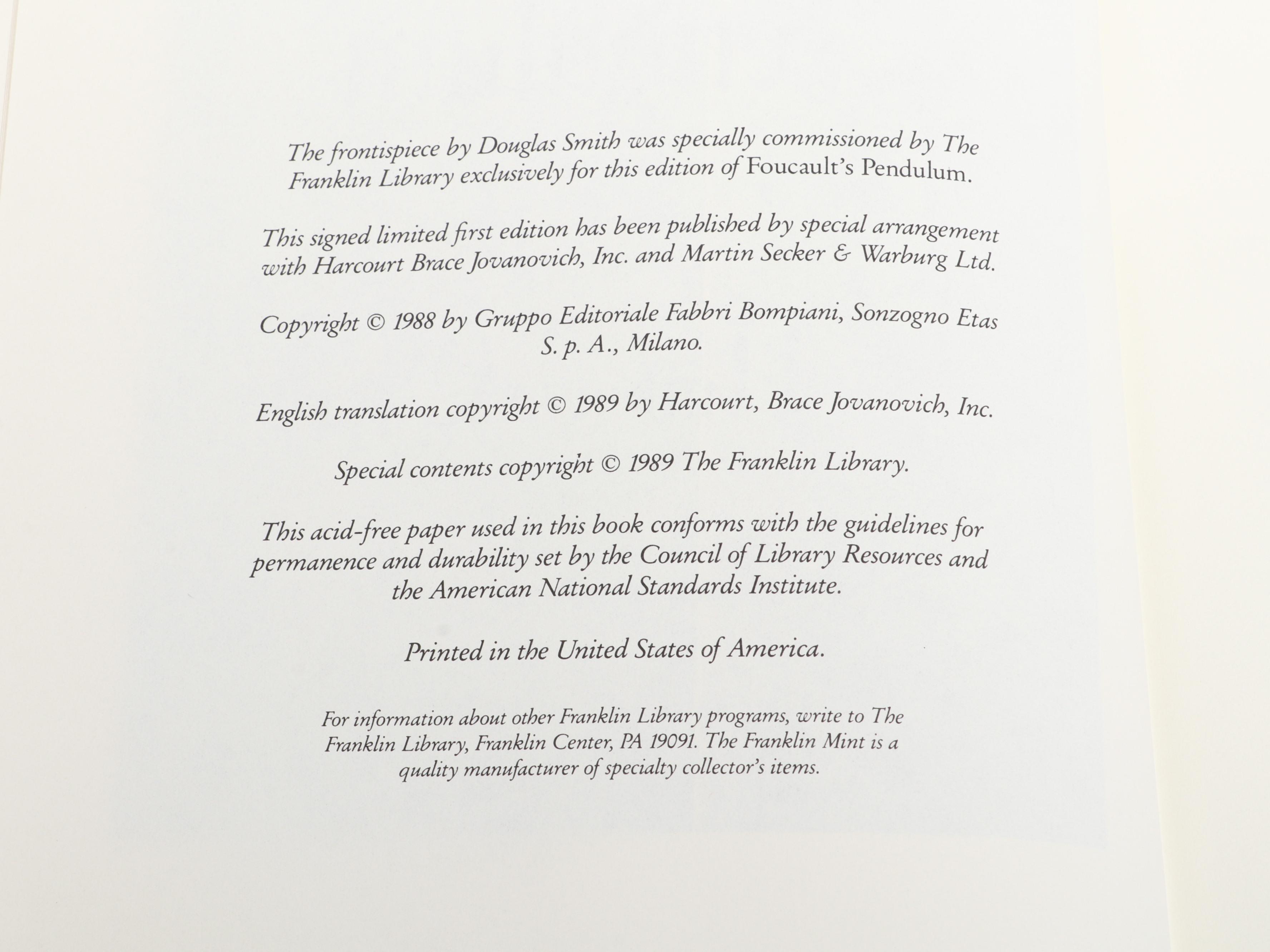 Franklin Library Signed First Edition "Travels" by Michael Crichton and More