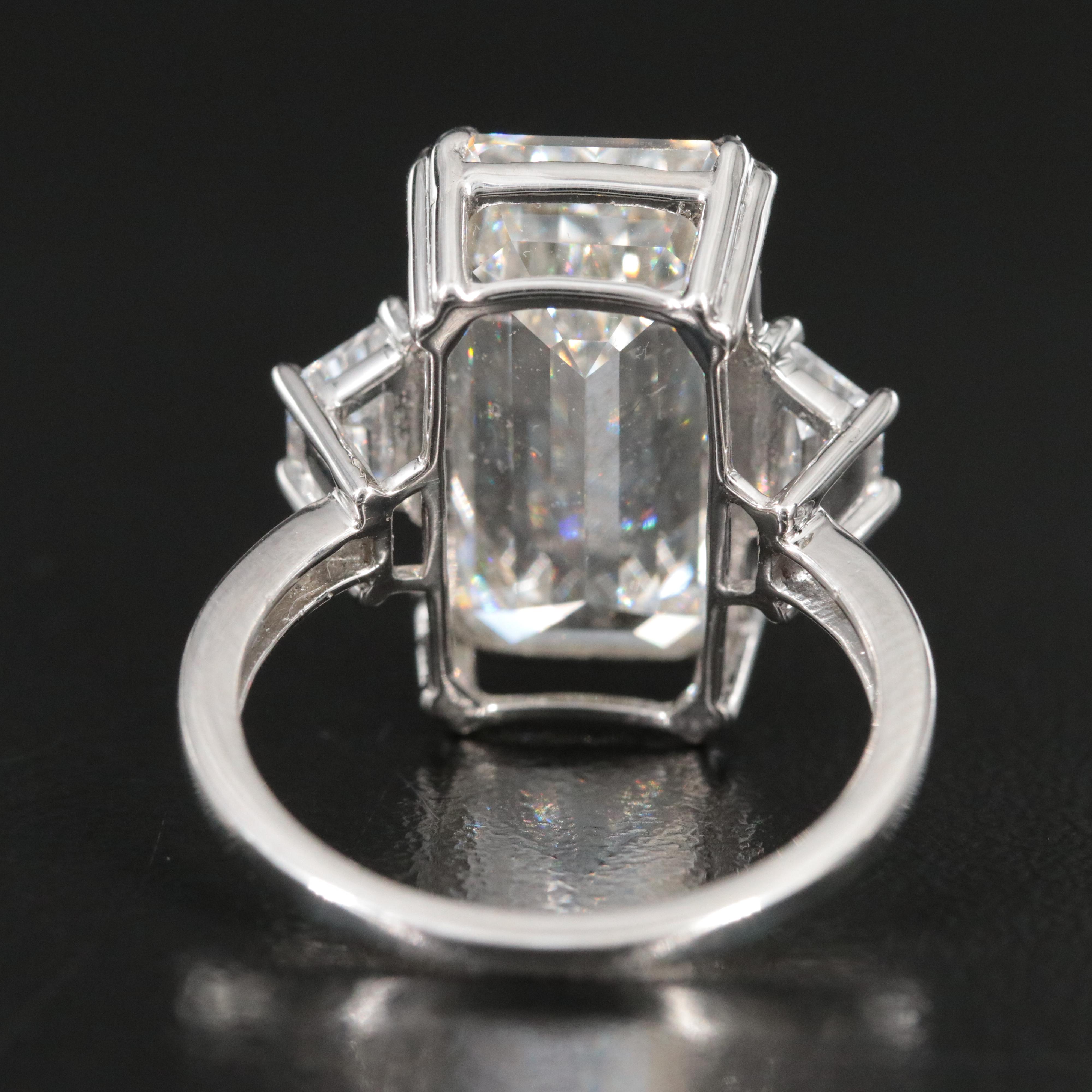 Platinum 10.81 CTW Lab Grown Diamond Ring with IGI Report