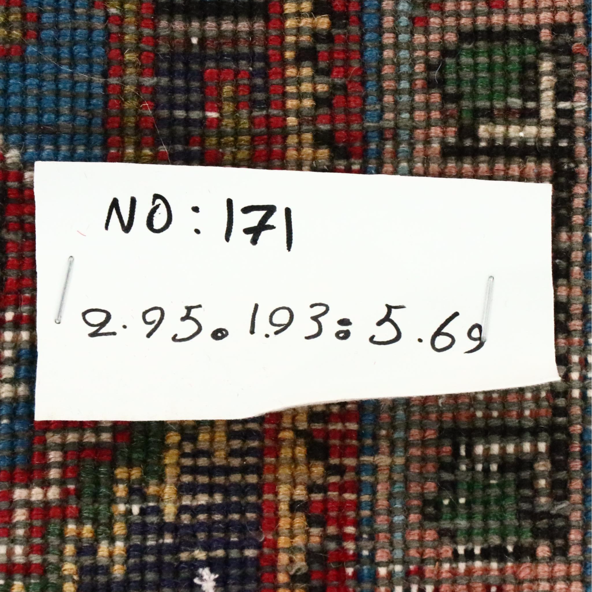 6'5 x 9'10 Hand-Knotted Indo-Persian Heriz Area Rug