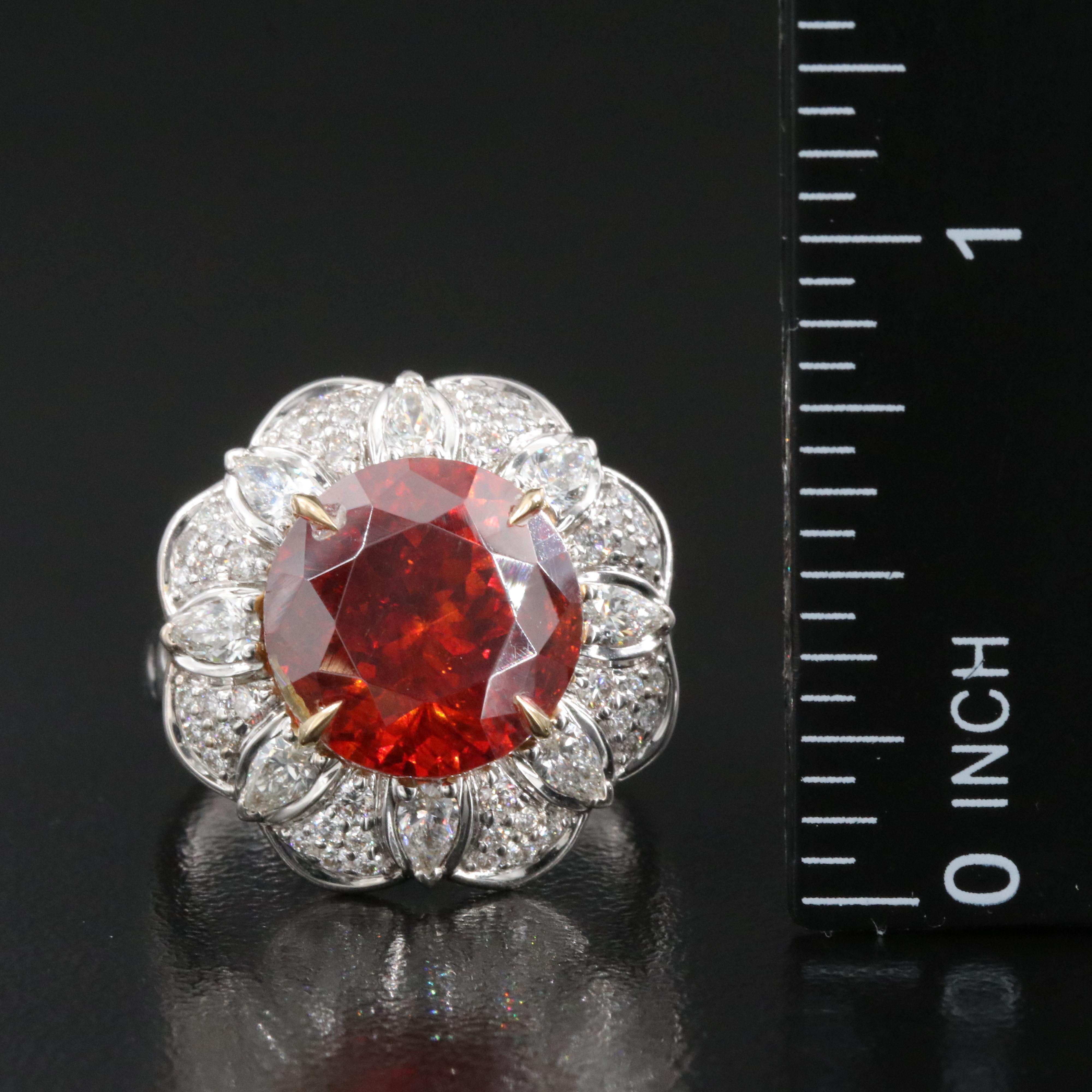 Chromia 18K Sphalerite and Diamond Ring