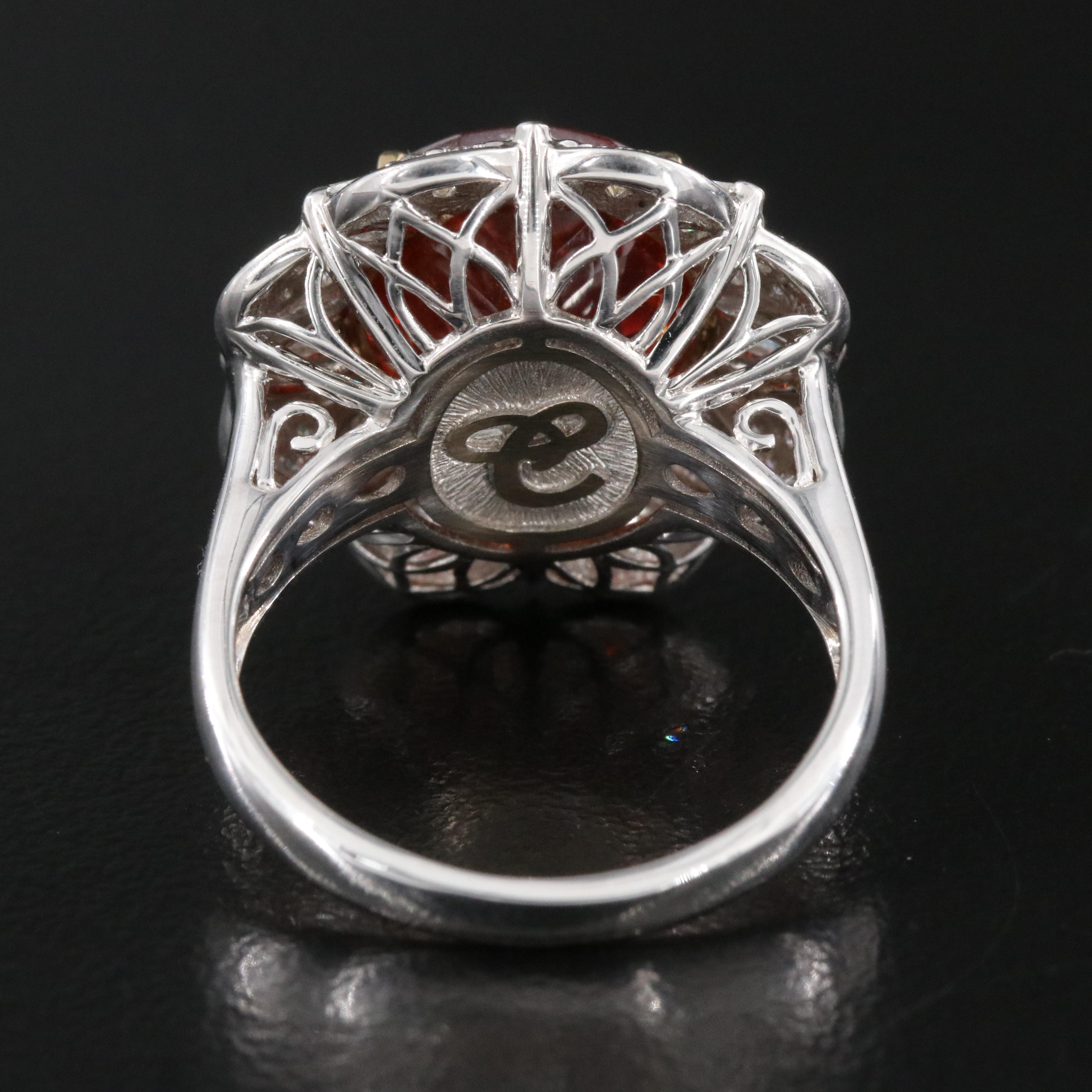 Chromia 18K Sphalerite and Diamond Ring