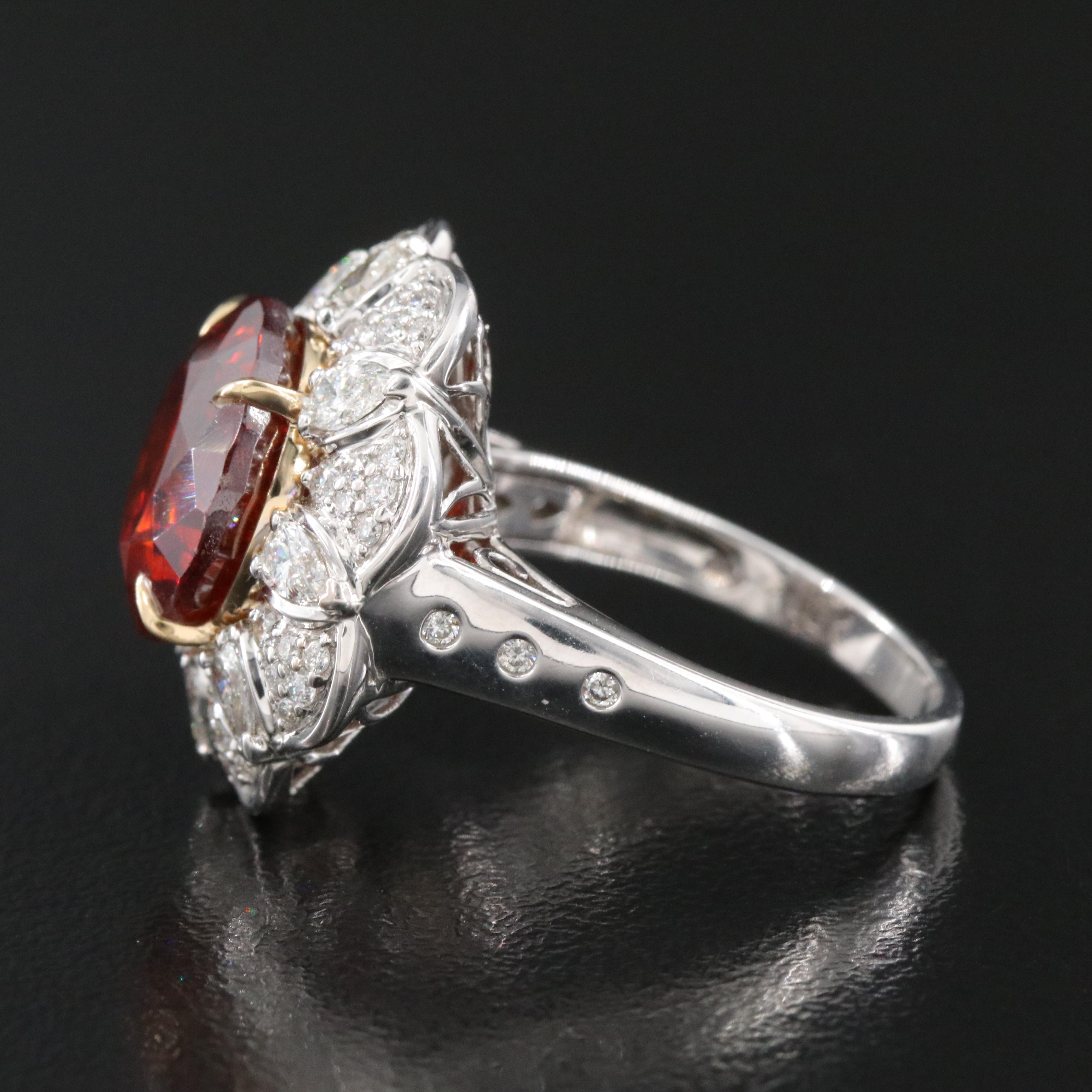 Chromia 18K Sphalerite and Diamond Ring