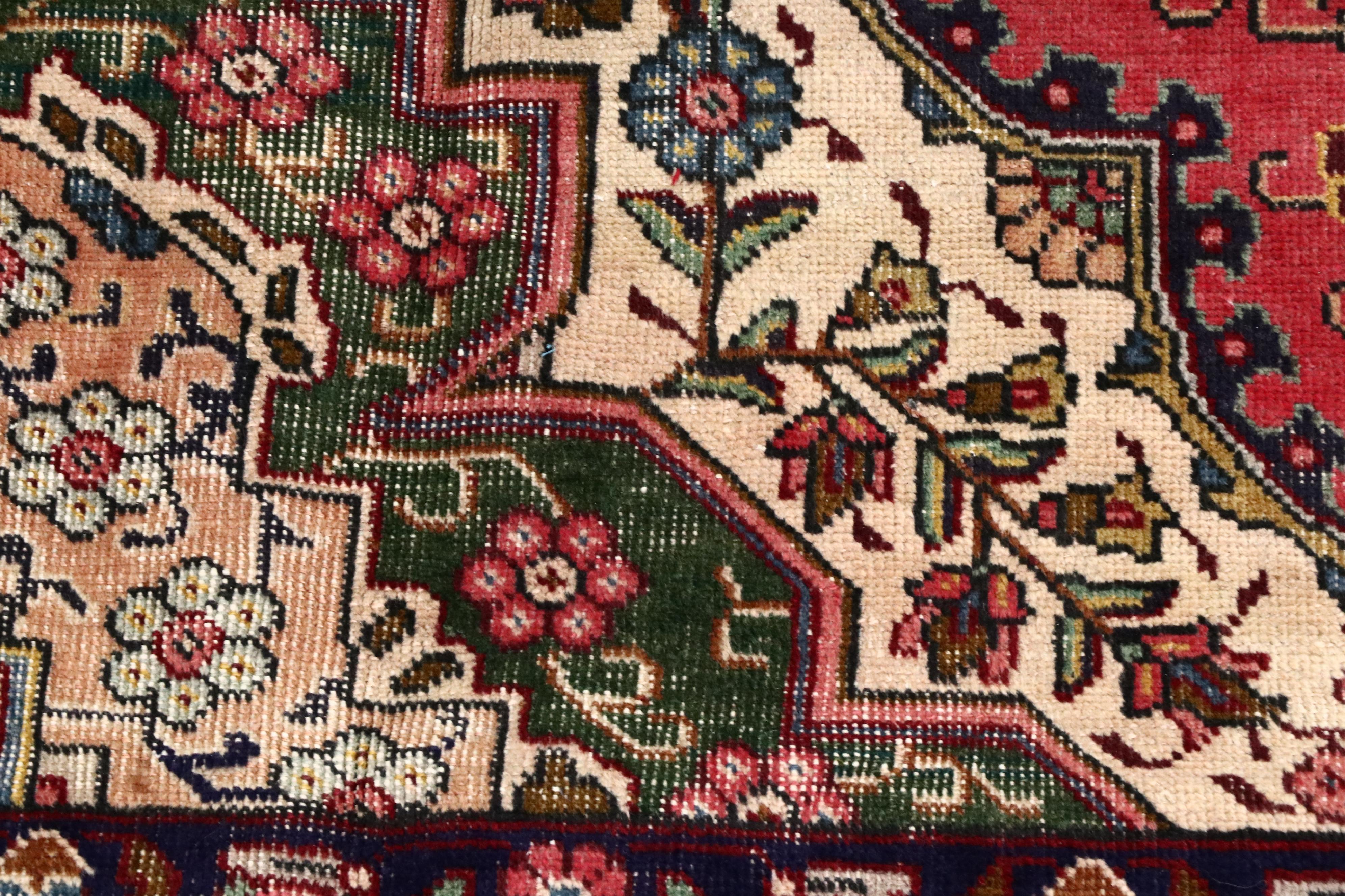 9'8 x 12'4 Hand-Knotted Persian Tabriz Room-Sized Rug