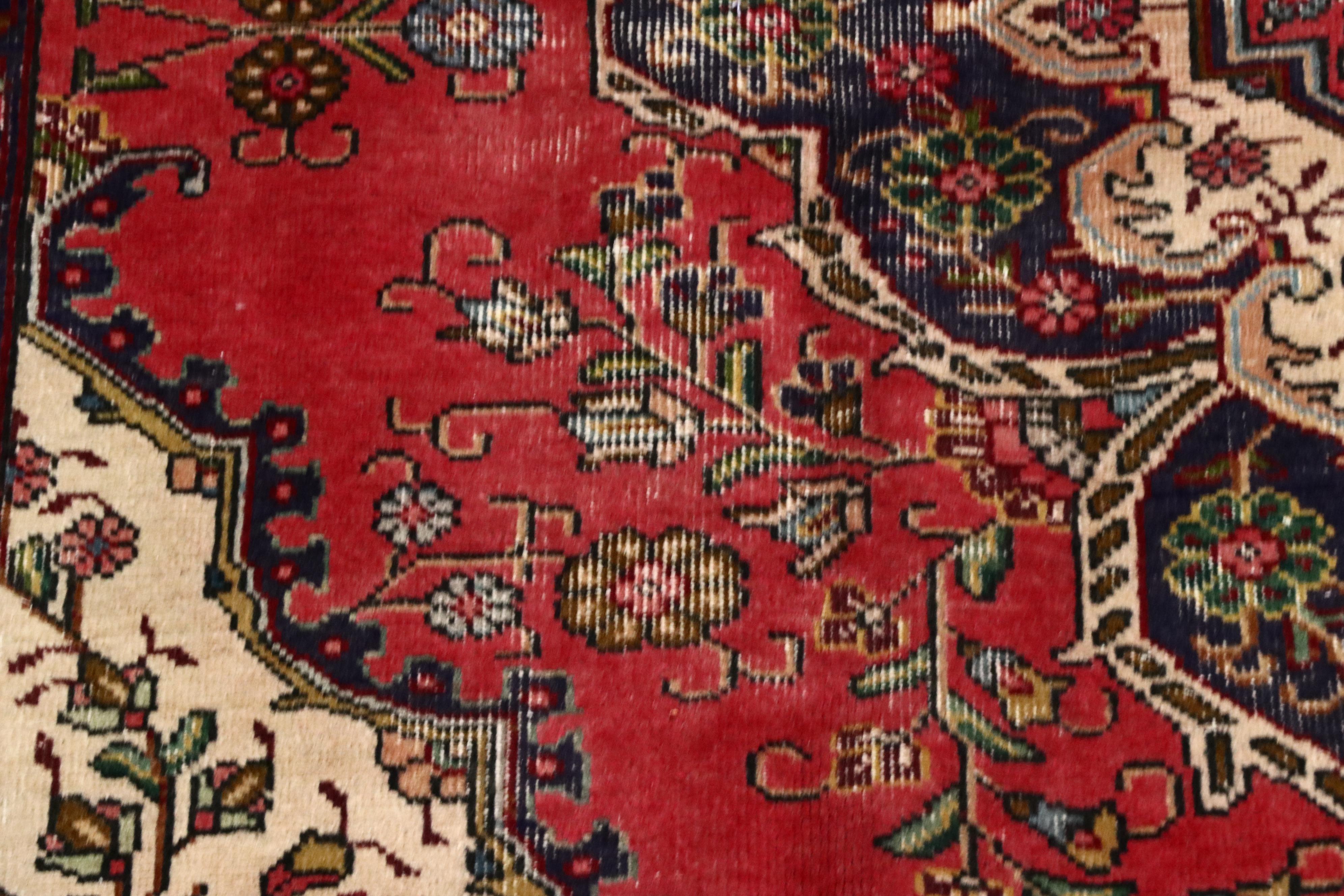 9'8 x 12'4 Hand-Knotted Persian Tabriz Room-Sized Rug