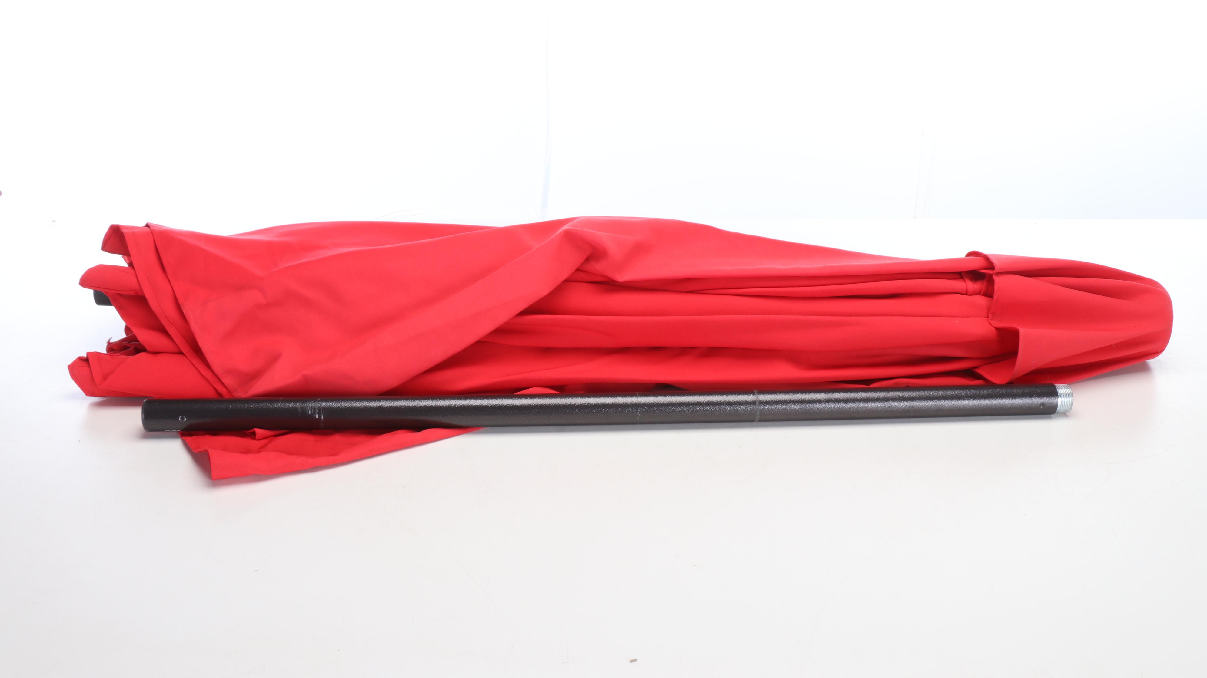 Sonoma Outdoor Red Fabric Crank Tilt Patio Umbrella
