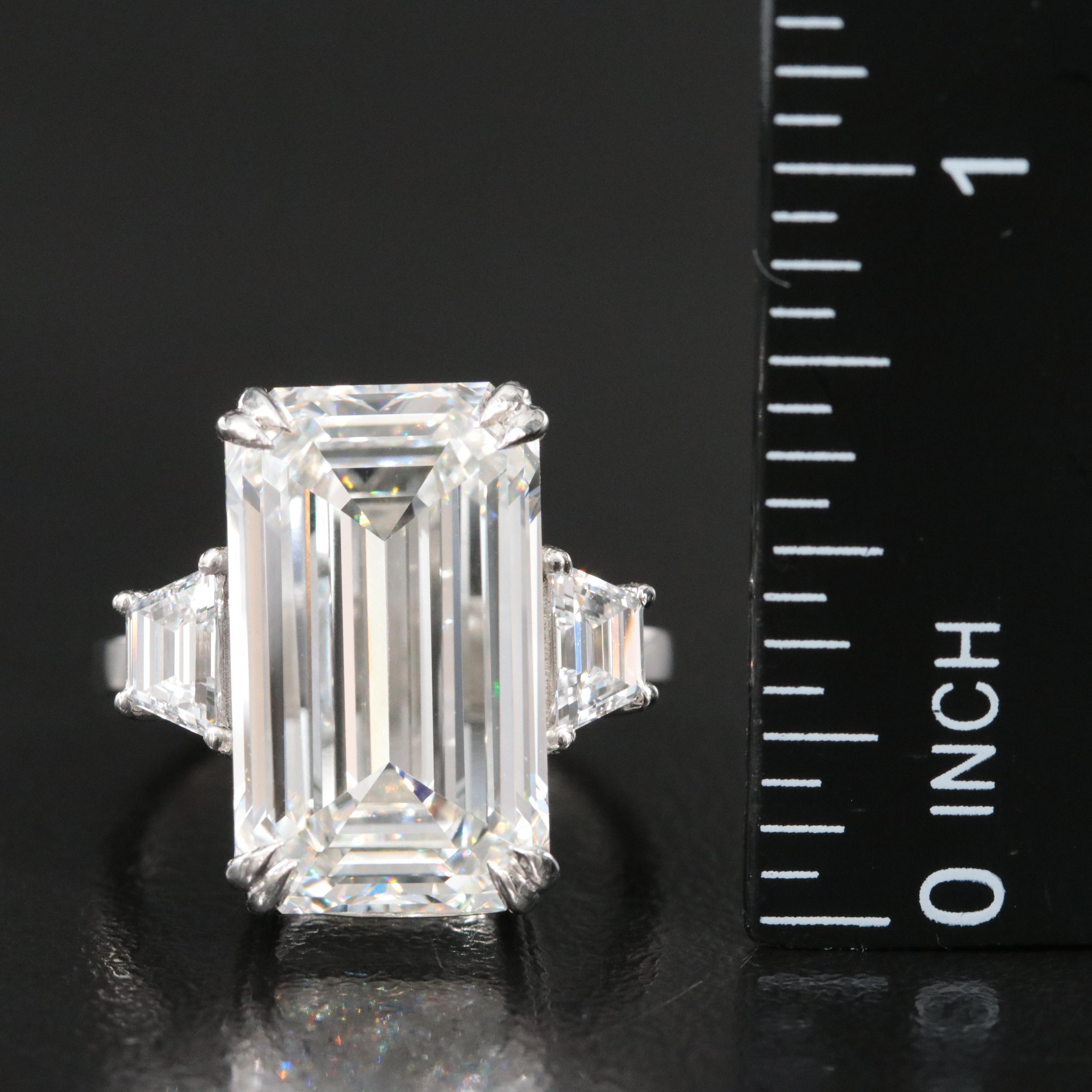 Platinum 12.54 CTW Lab Grown Diamond Ring with IGI Report