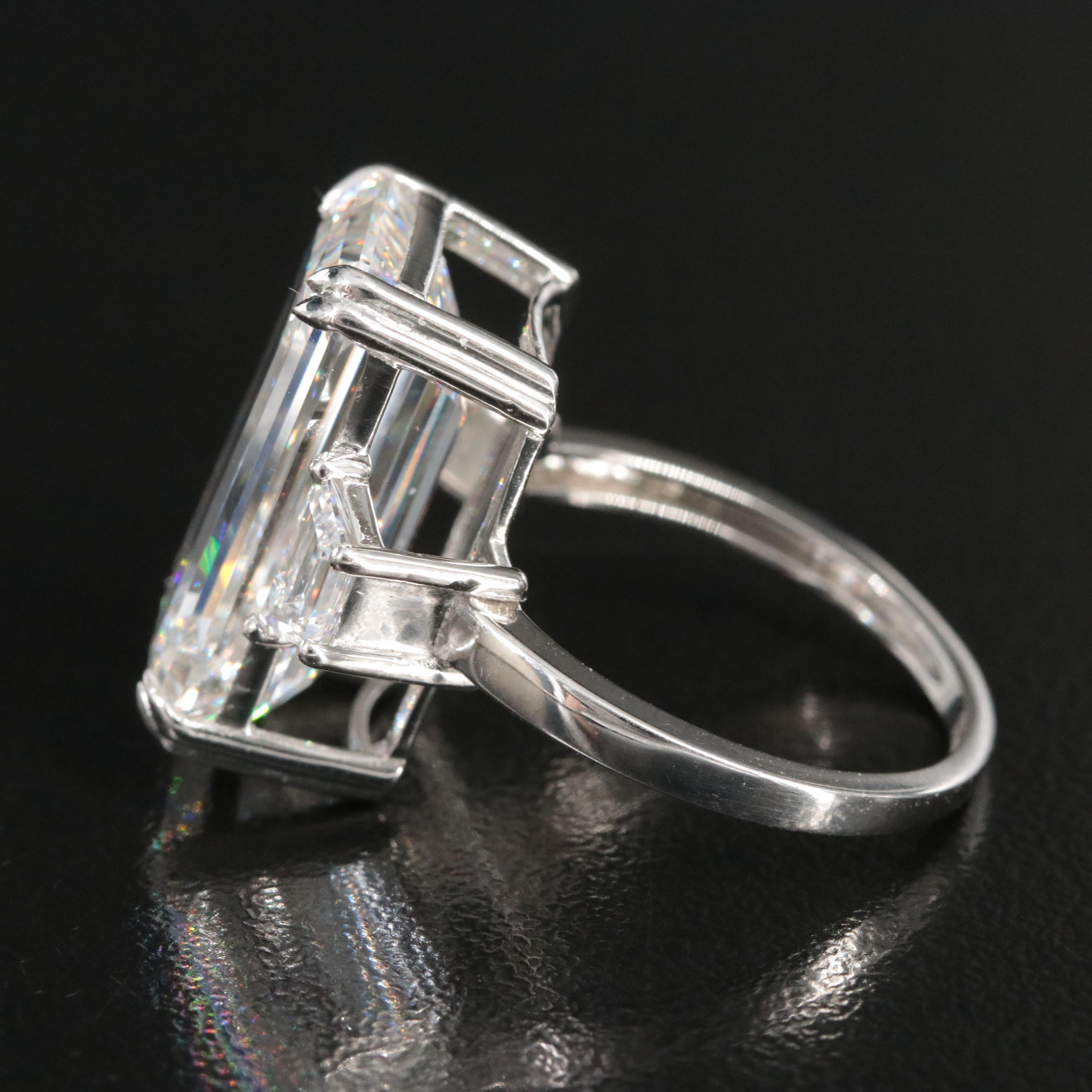 Platinum 12.54 CTW Lab Grown Diamond Ring with IGI Report