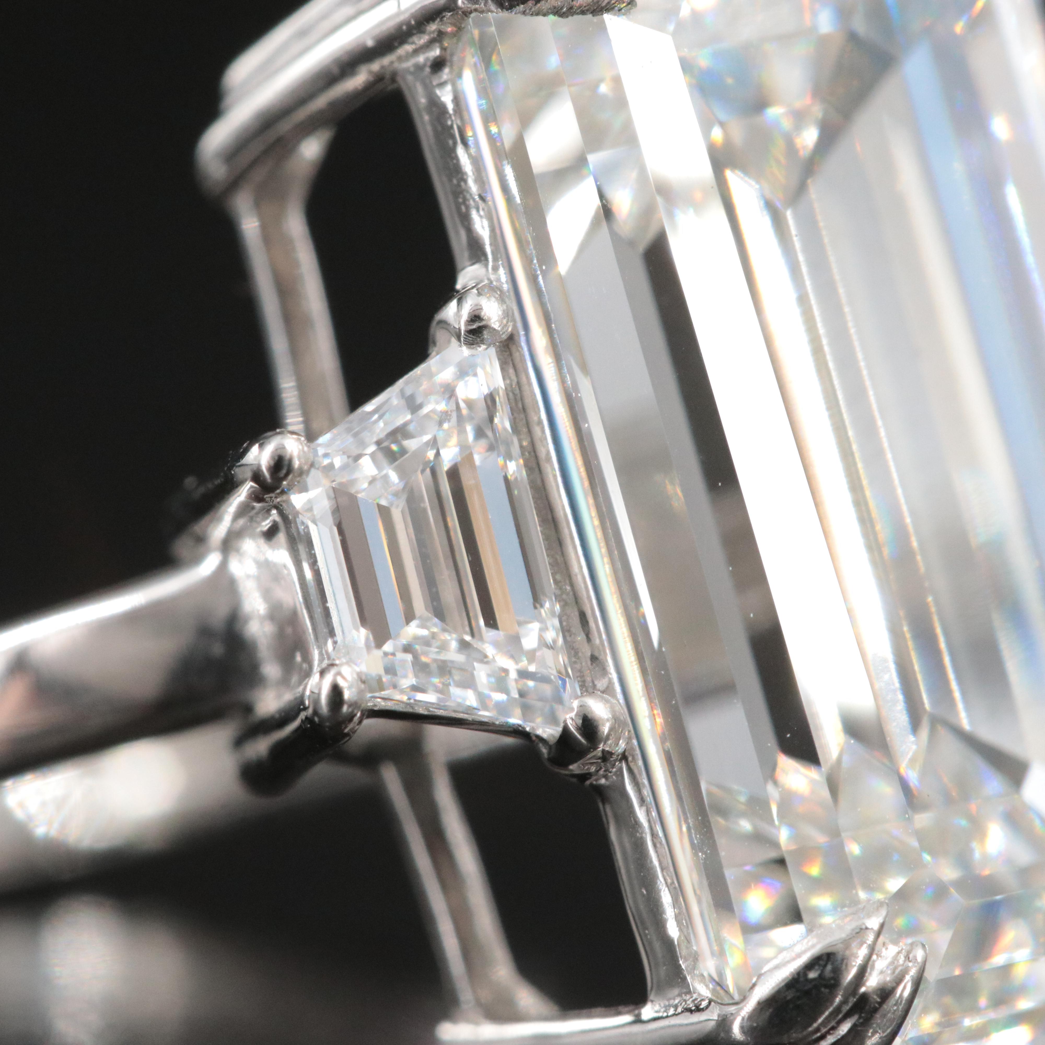 Platinum 12.54 CTW Lab Grown Diamond Ring with IGI Report