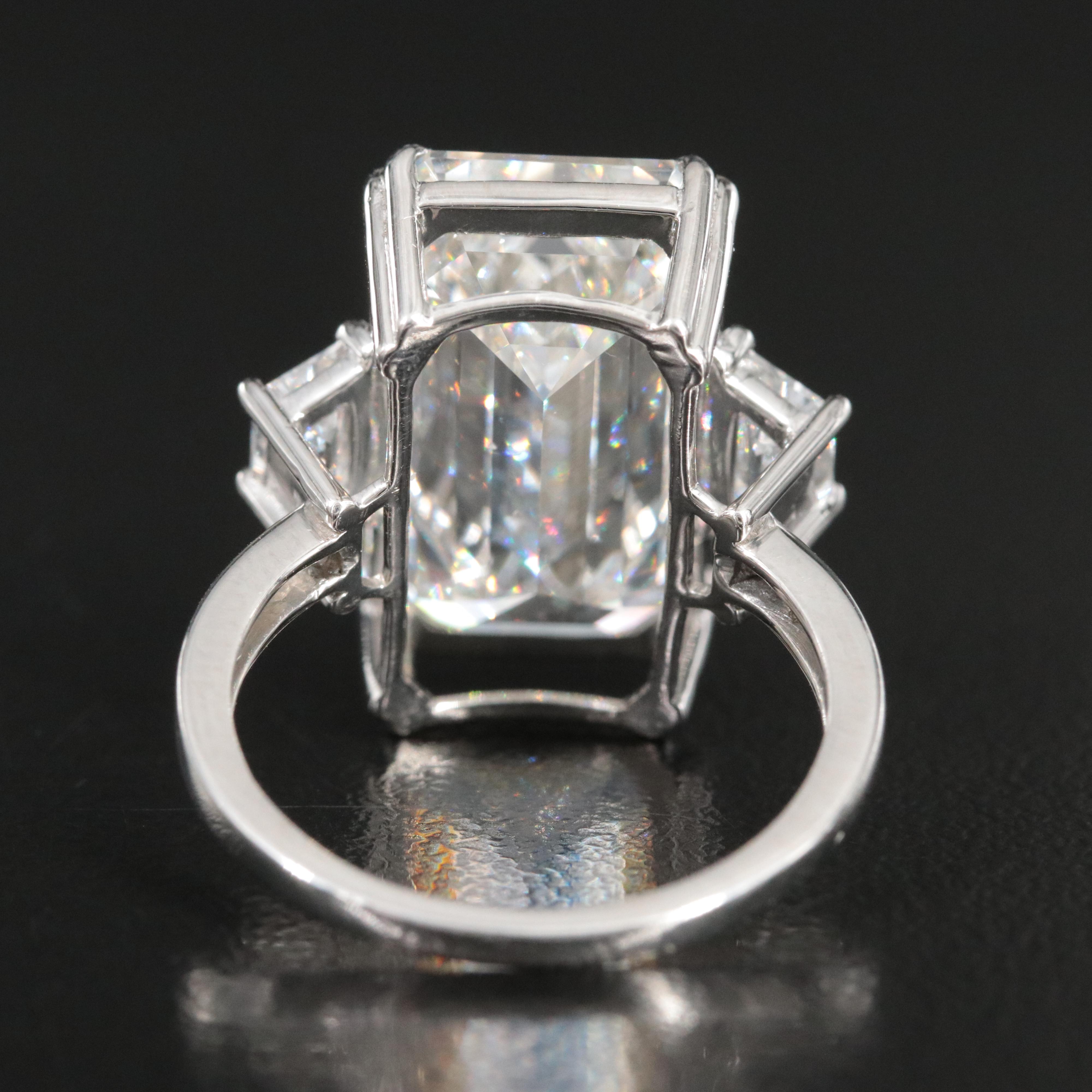 Platinum 12.54 CTW Lab Grown Diamond Ring with IGI Report